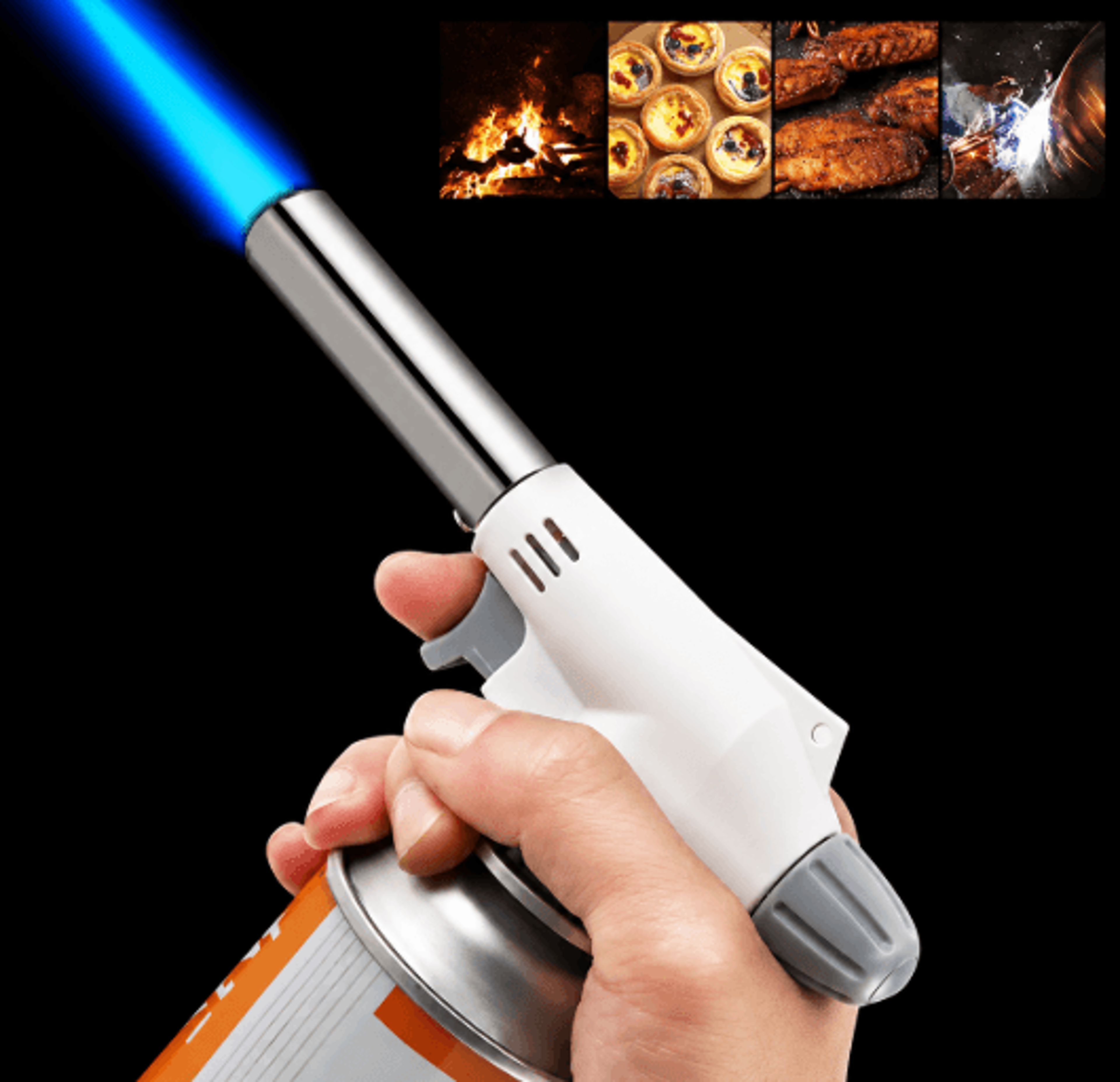 firemaster pro butane torch for bbq, baking & outdoor cooking