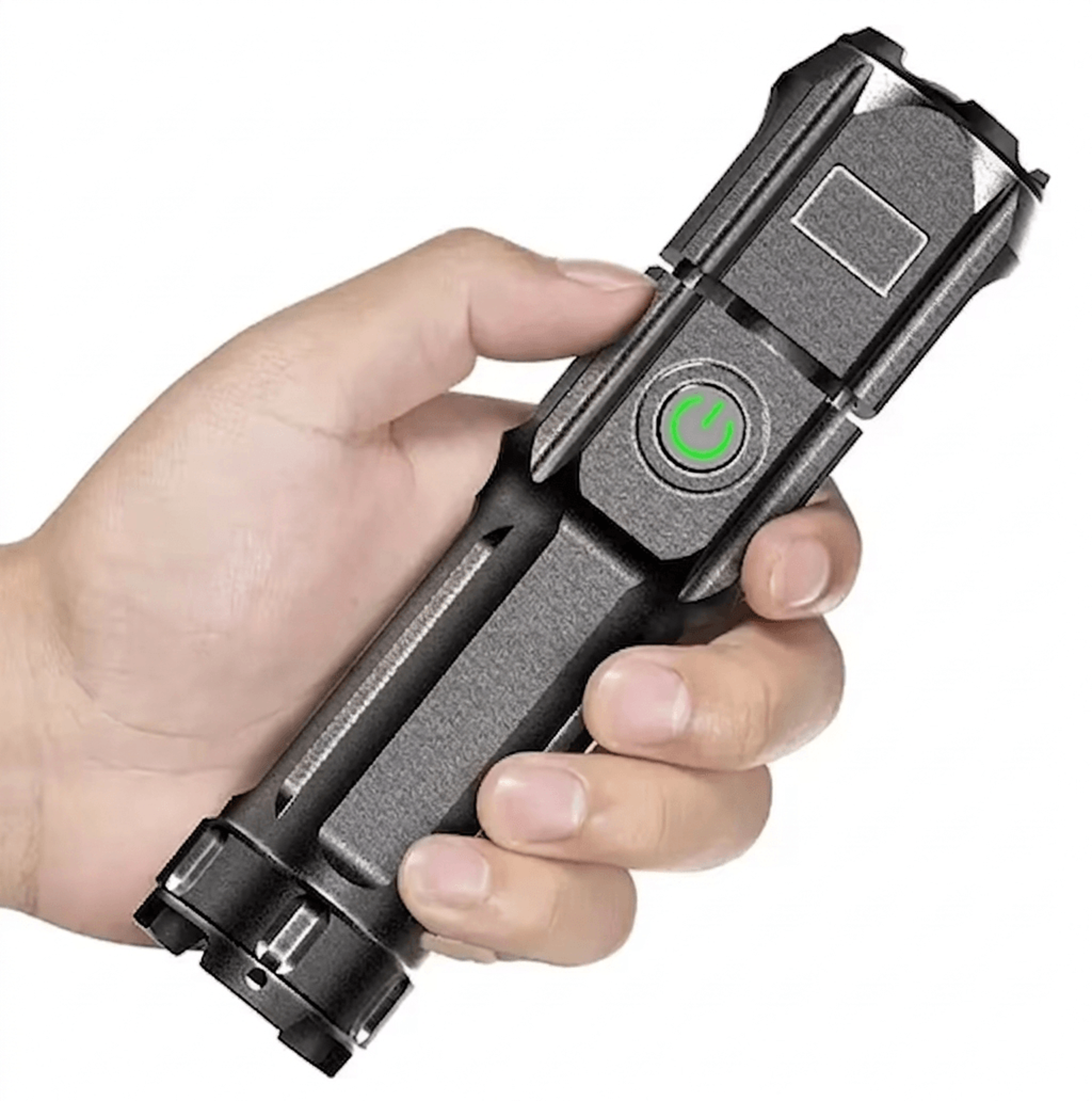 powerful beam usb rechargeable tactical flashlight for camping, fishing & emergencie