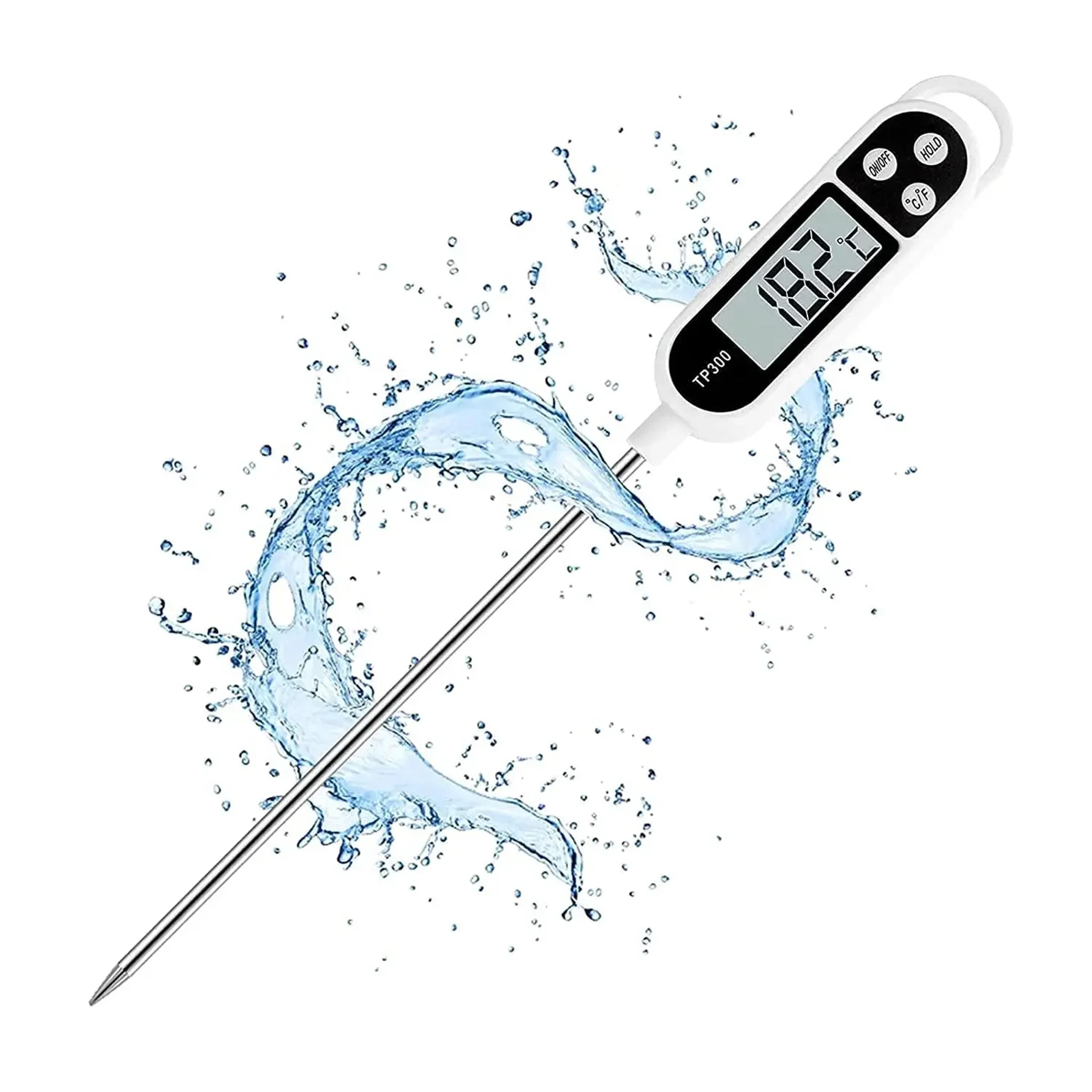 instant read digital food thermometer pen for cooking, bbq, meat & milk temperature testing