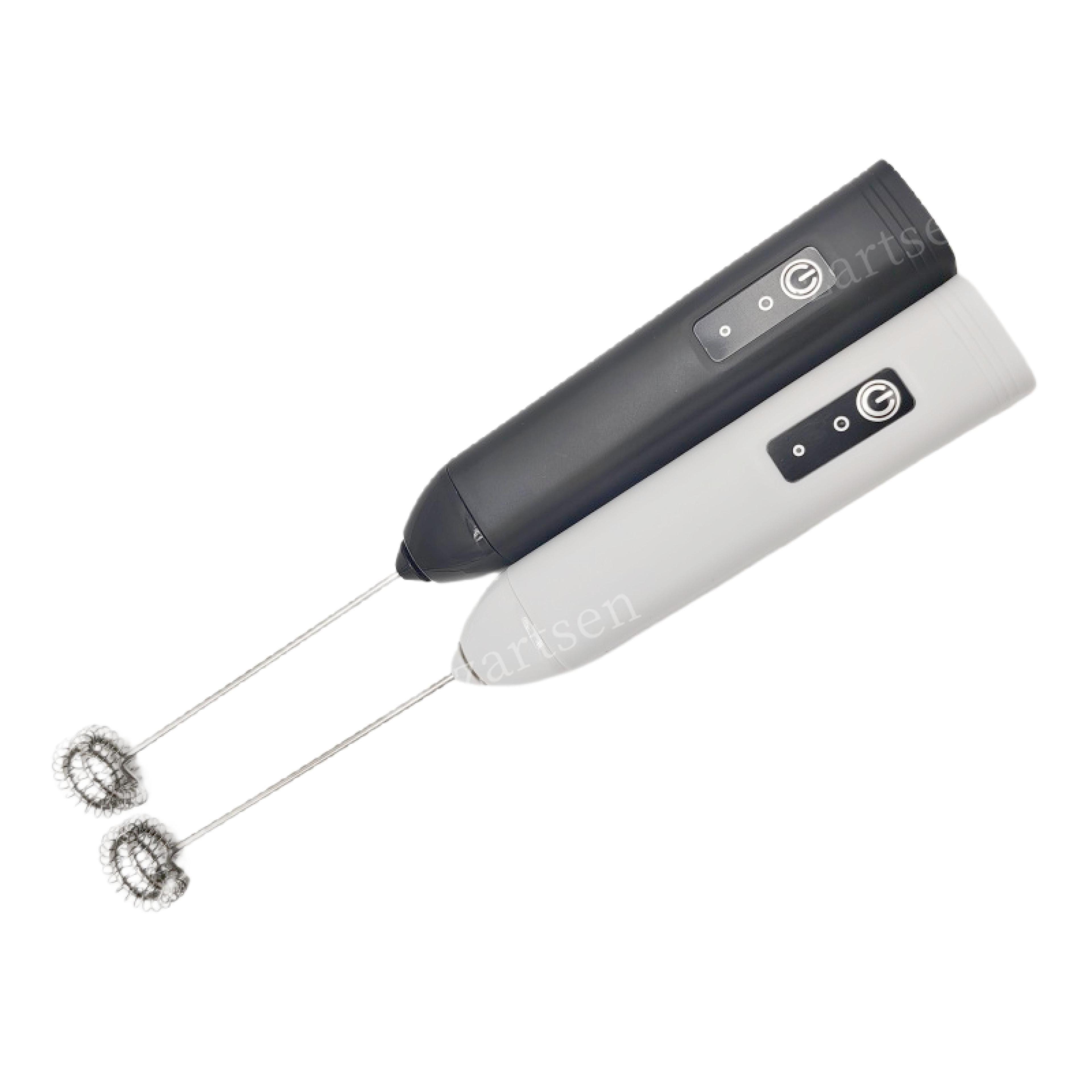 rechargeable usb c milk frother wand for coffee, cappuccino & cream