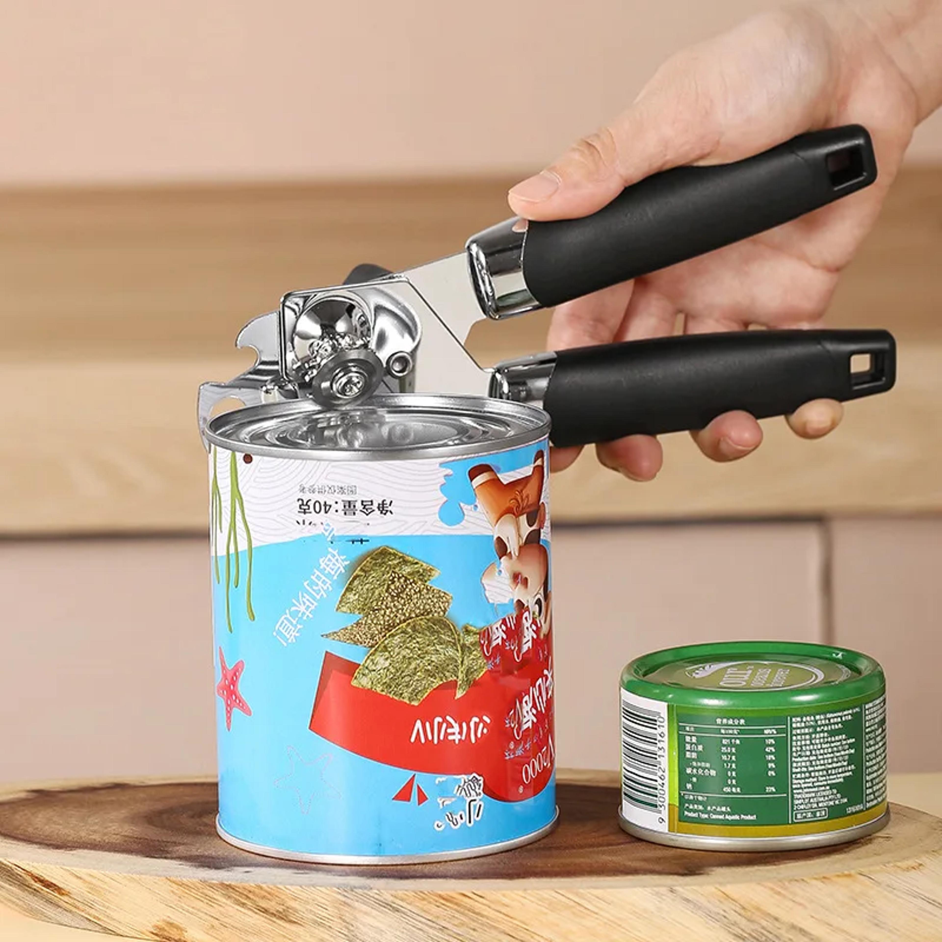 professional stainless steel manual can opener & multifunction kitchen tool with bottle openers