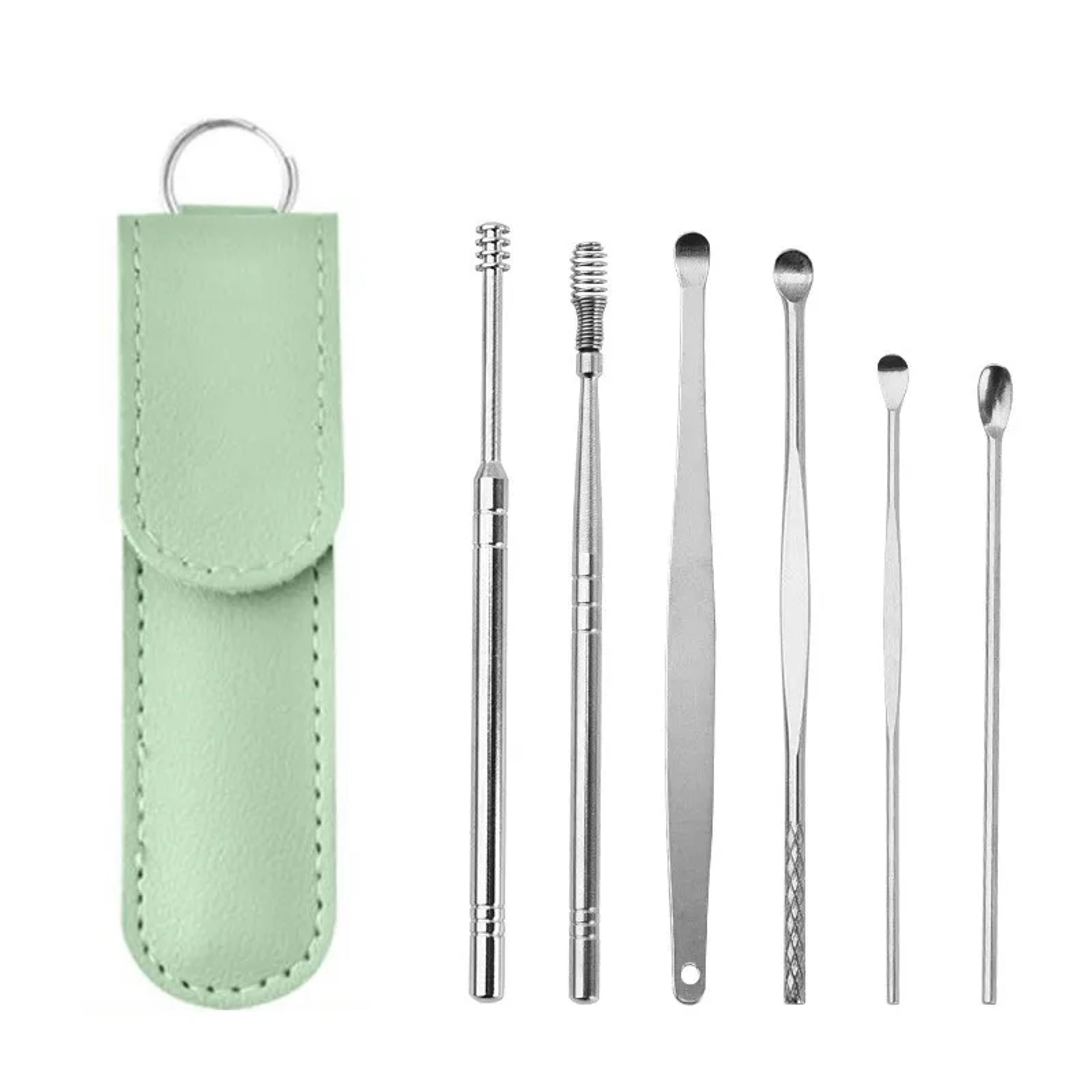 premium ear wax removal tool set with spiral earpick & curette ear cleaning kit