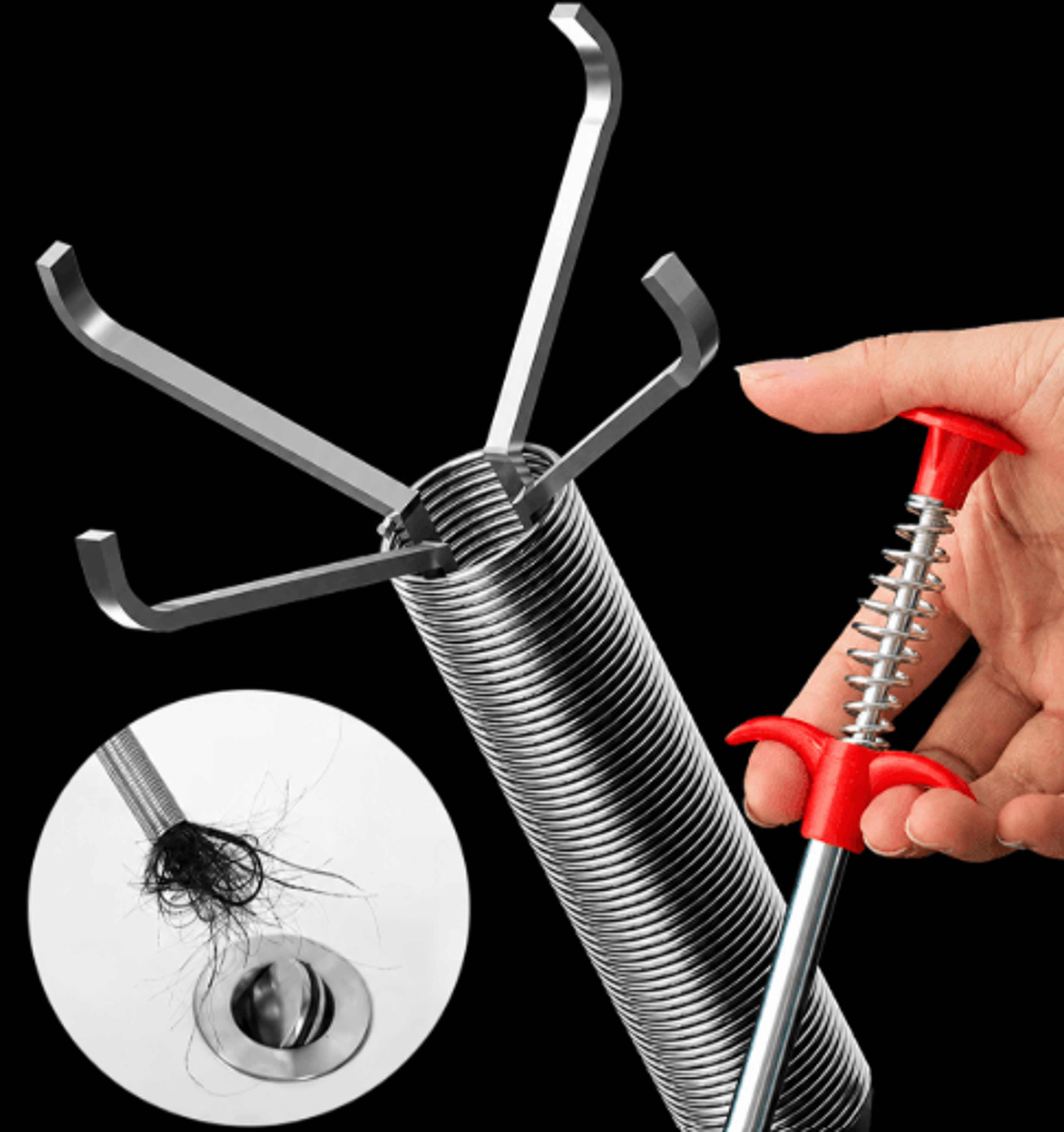 flexireach drain snake clog remover tool for kitchen and bathroom sinks
