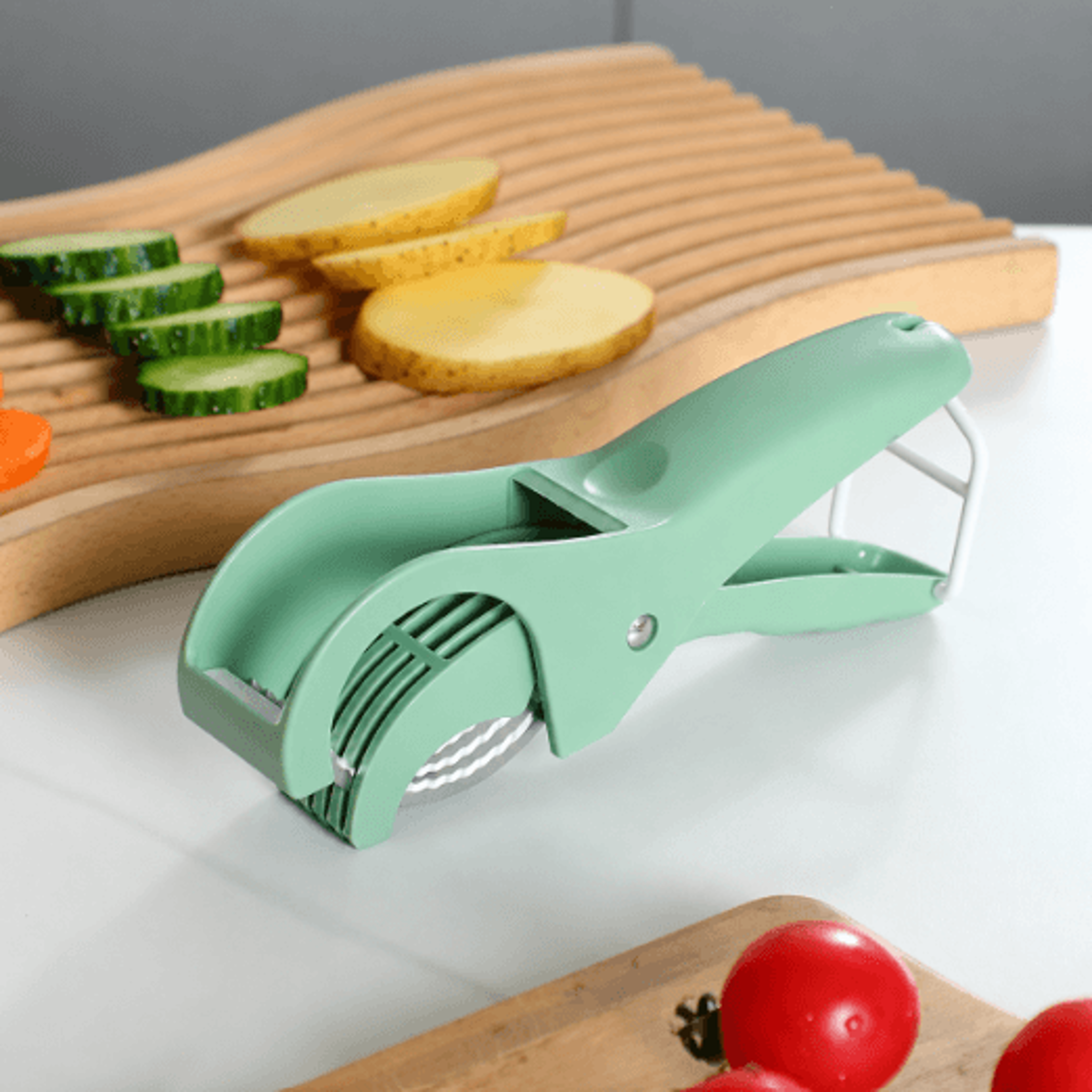 premium stainless steel multifunction vegetable & fruit slicer all in one kitchen tool