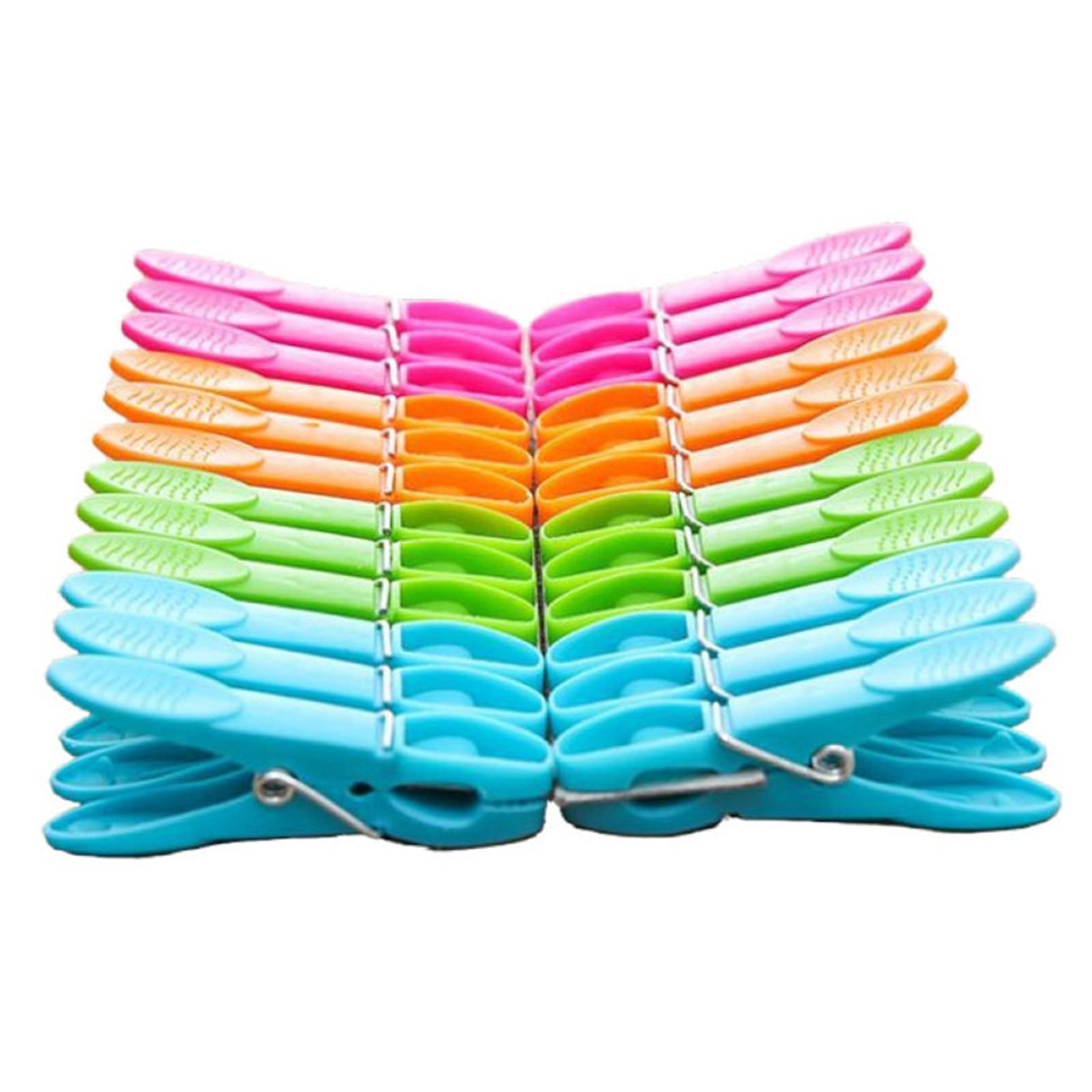 premium laundry clothespins & clothes drying clips set durable plastic clothes pegs for towels, socks & sheet