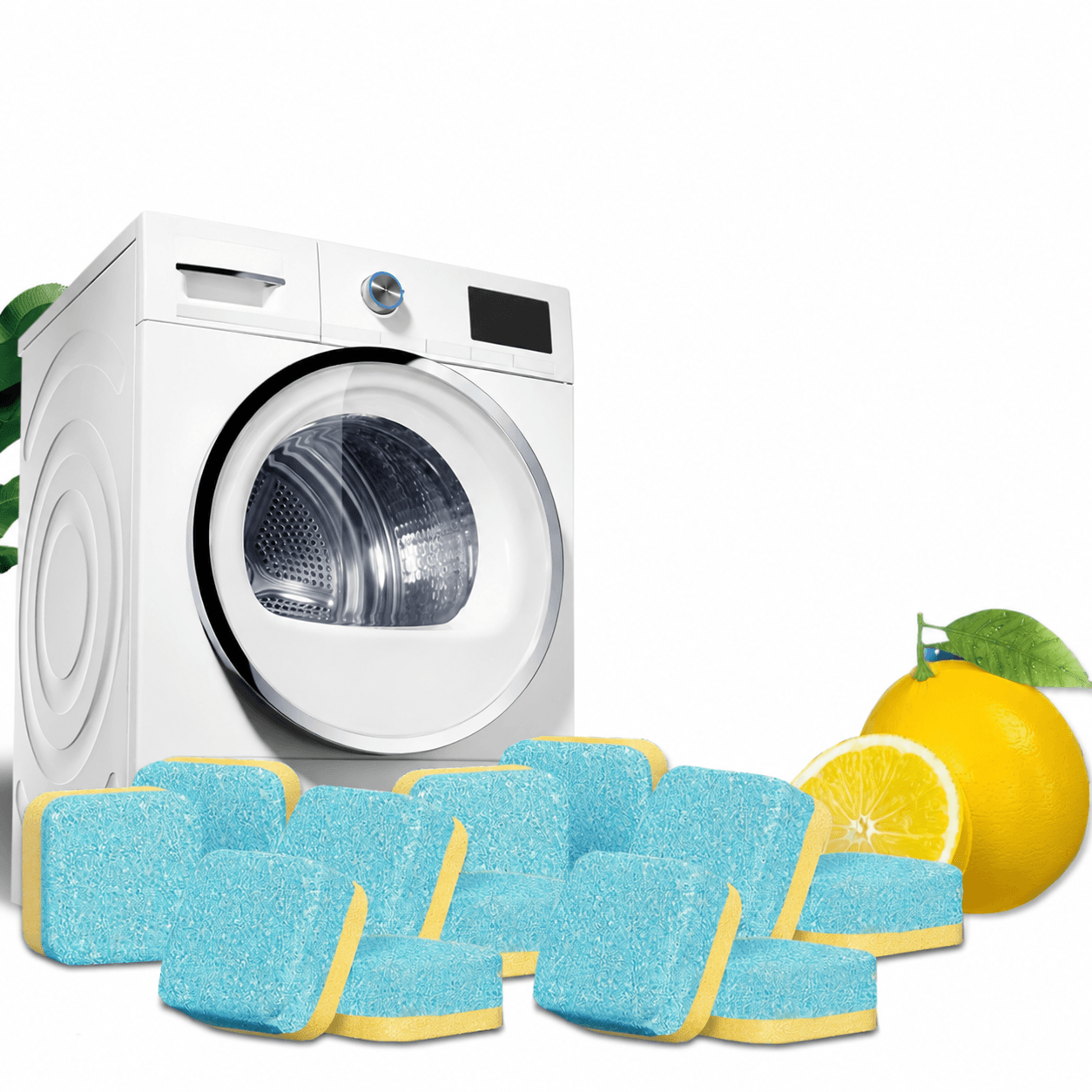 premium lemon scent washing machine cleaner tablets deep drum & tub cleaning