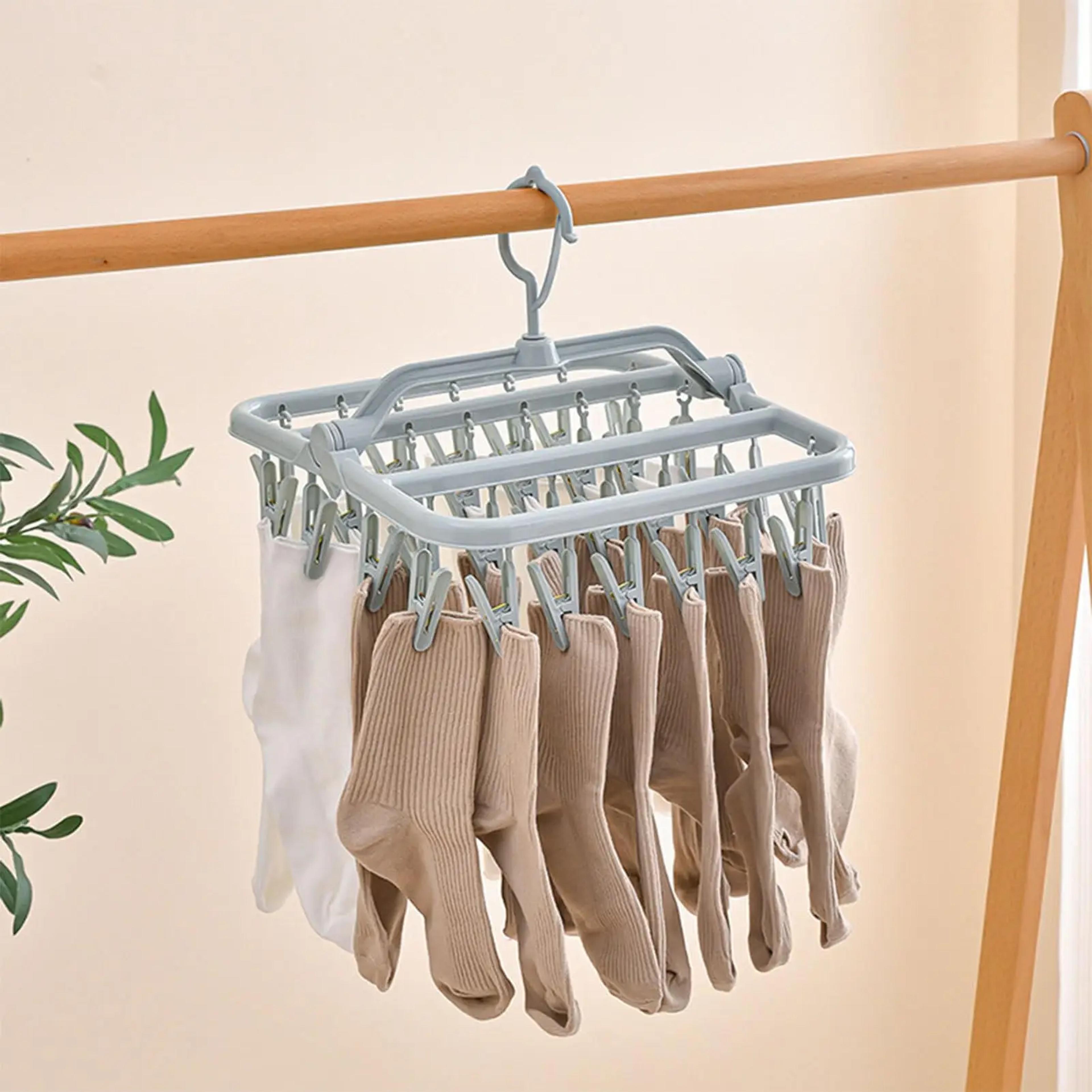 foldable laundry drying rack spacesaving sock drying hanger for underwear & delicates