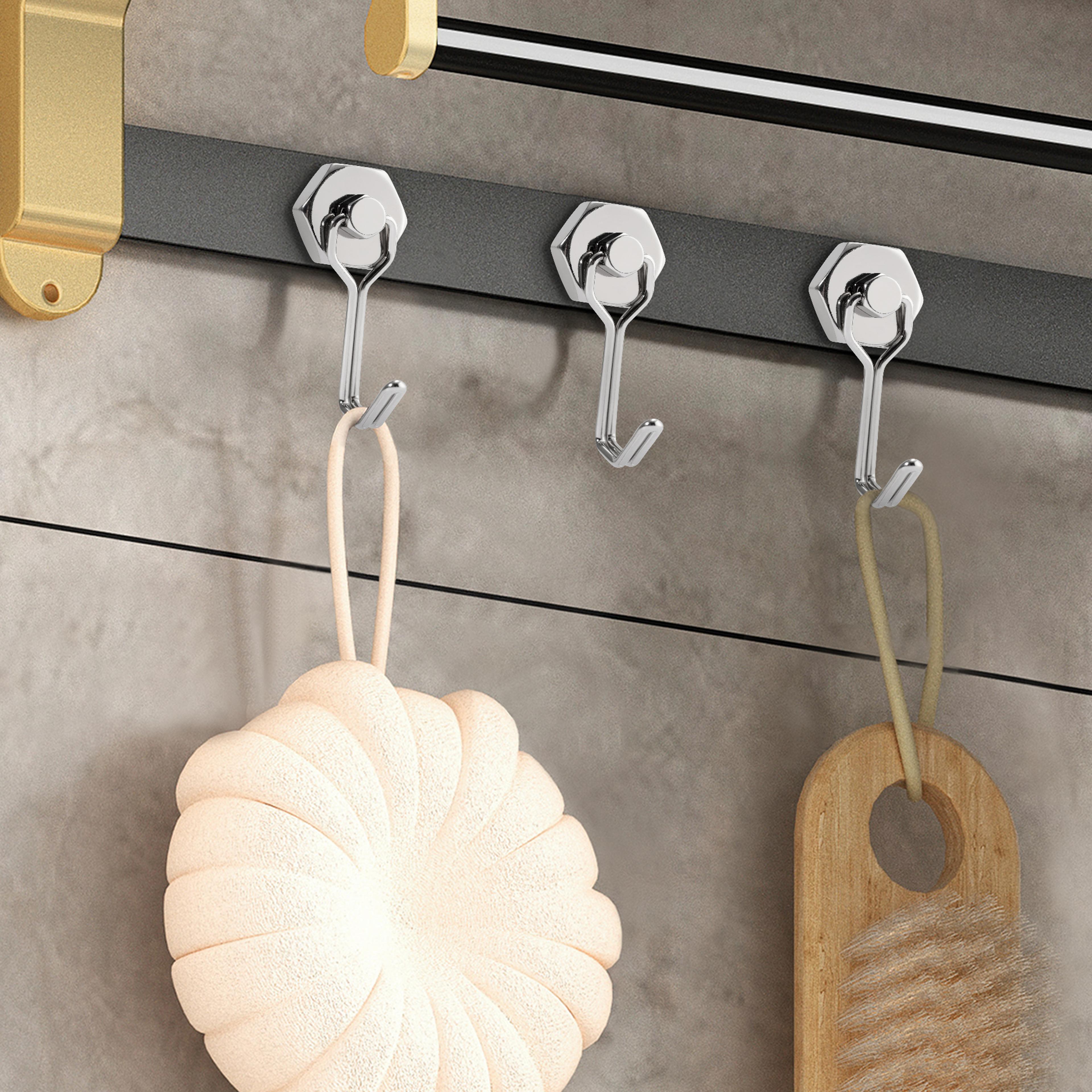 premium strong magnetic hooks heavy duty magnetic storage hooks for home, kitchen & refrigerator storage hooks