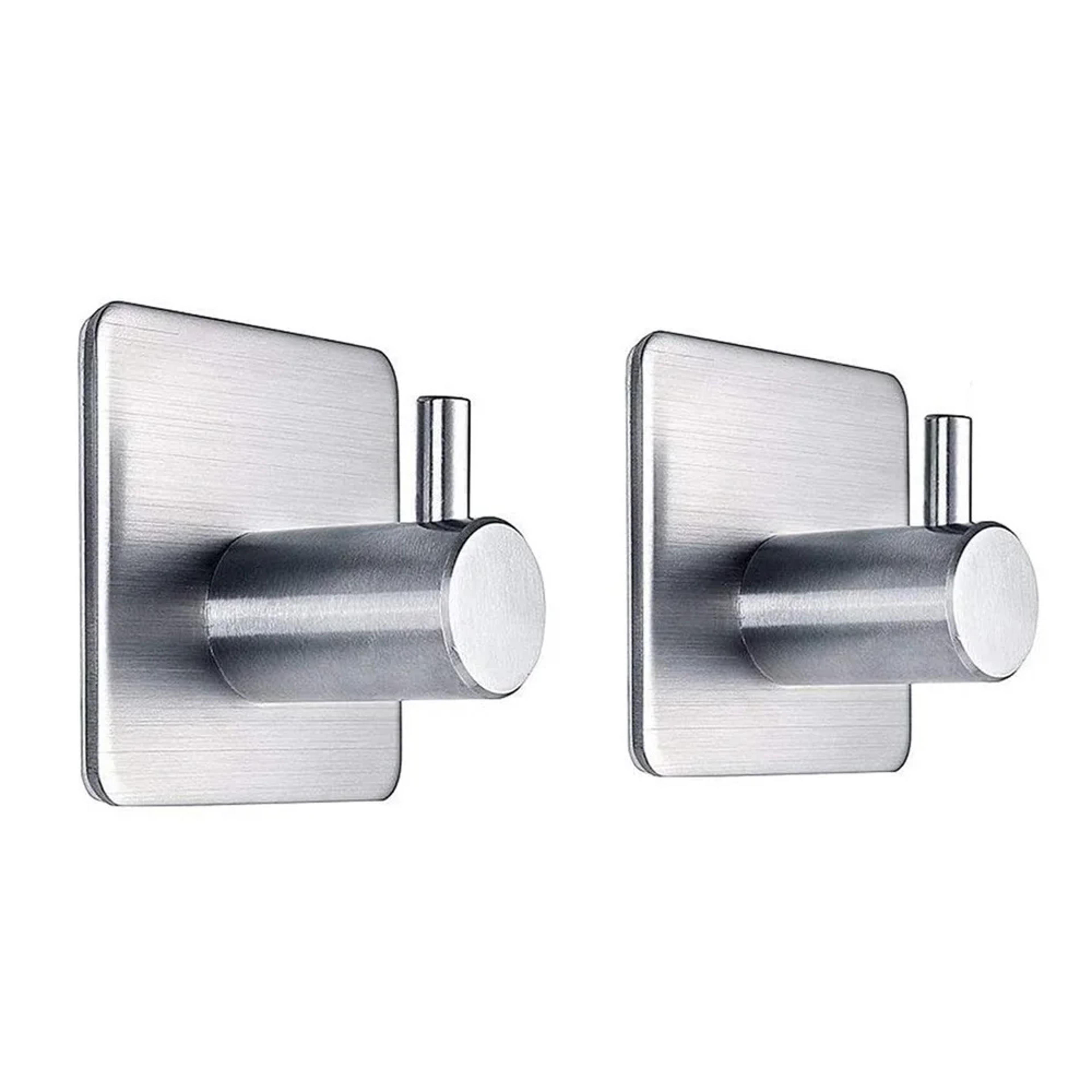 premium self adhesive heavy duty wall hook towel rack stainless steel, no drilling, waterproof