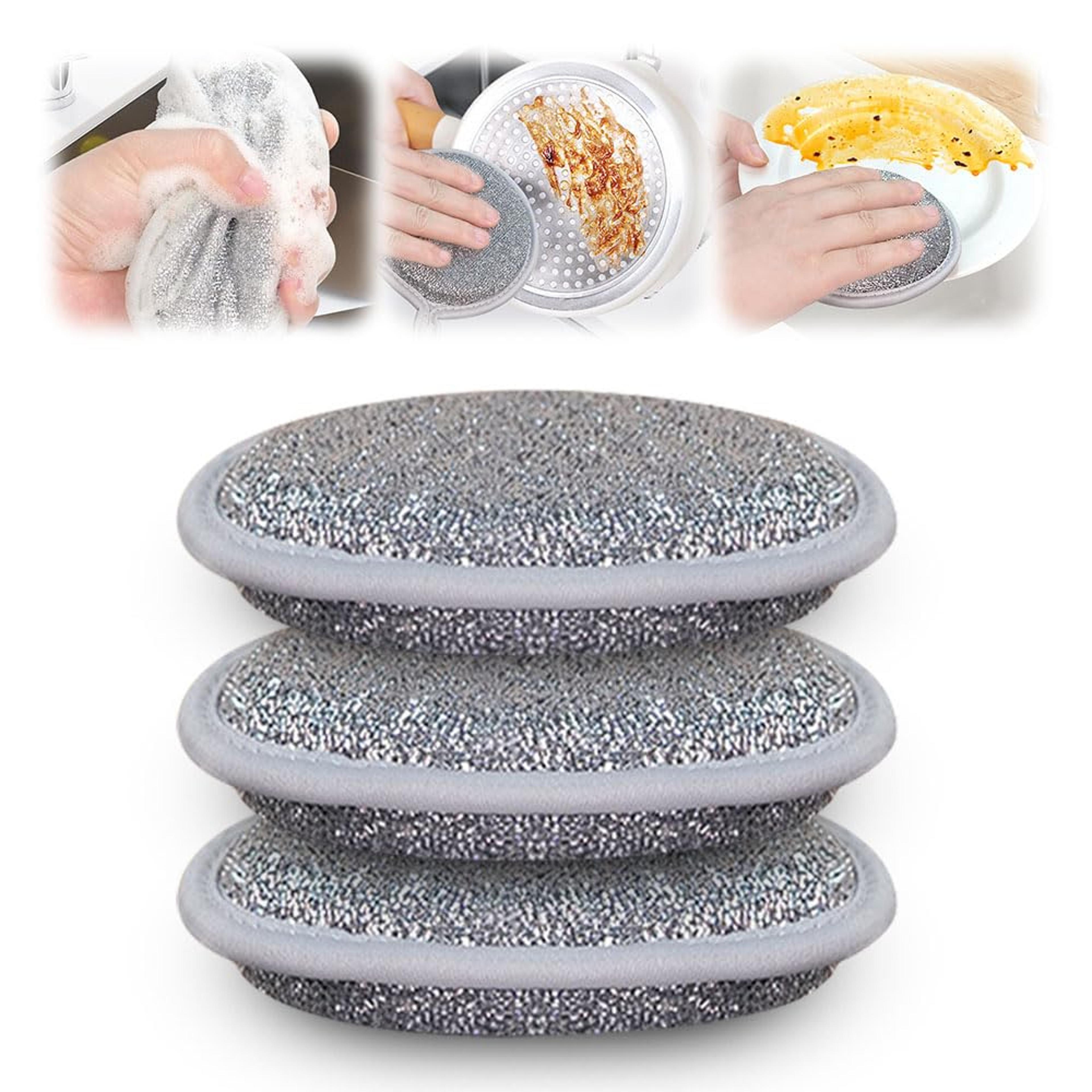 sparkclean non scratch wire dishcloth set reusable kitchen cleaning cloth for pots pans and sinks