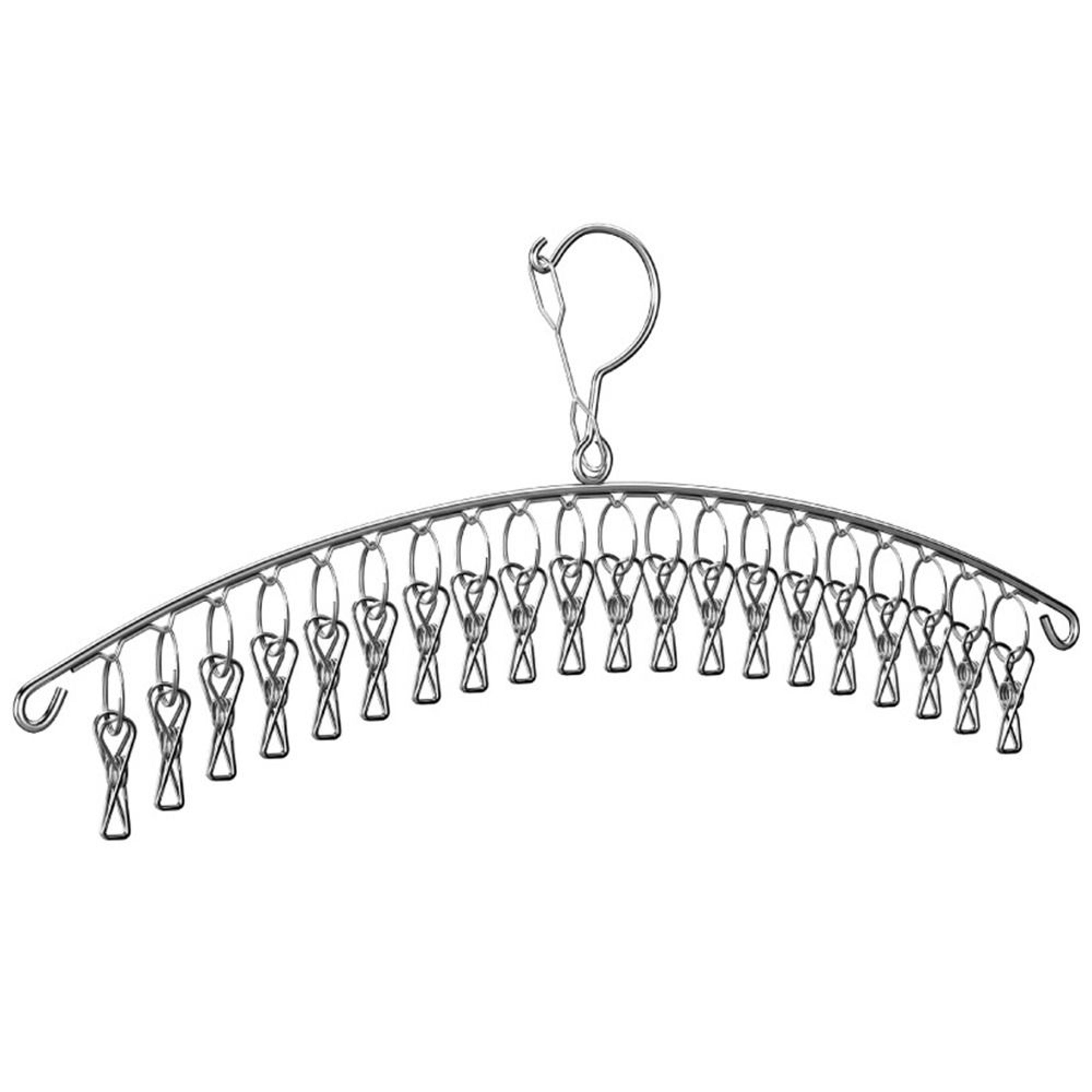 windproof stainless steel sock dryer hanger with clips portable laundry drying rack