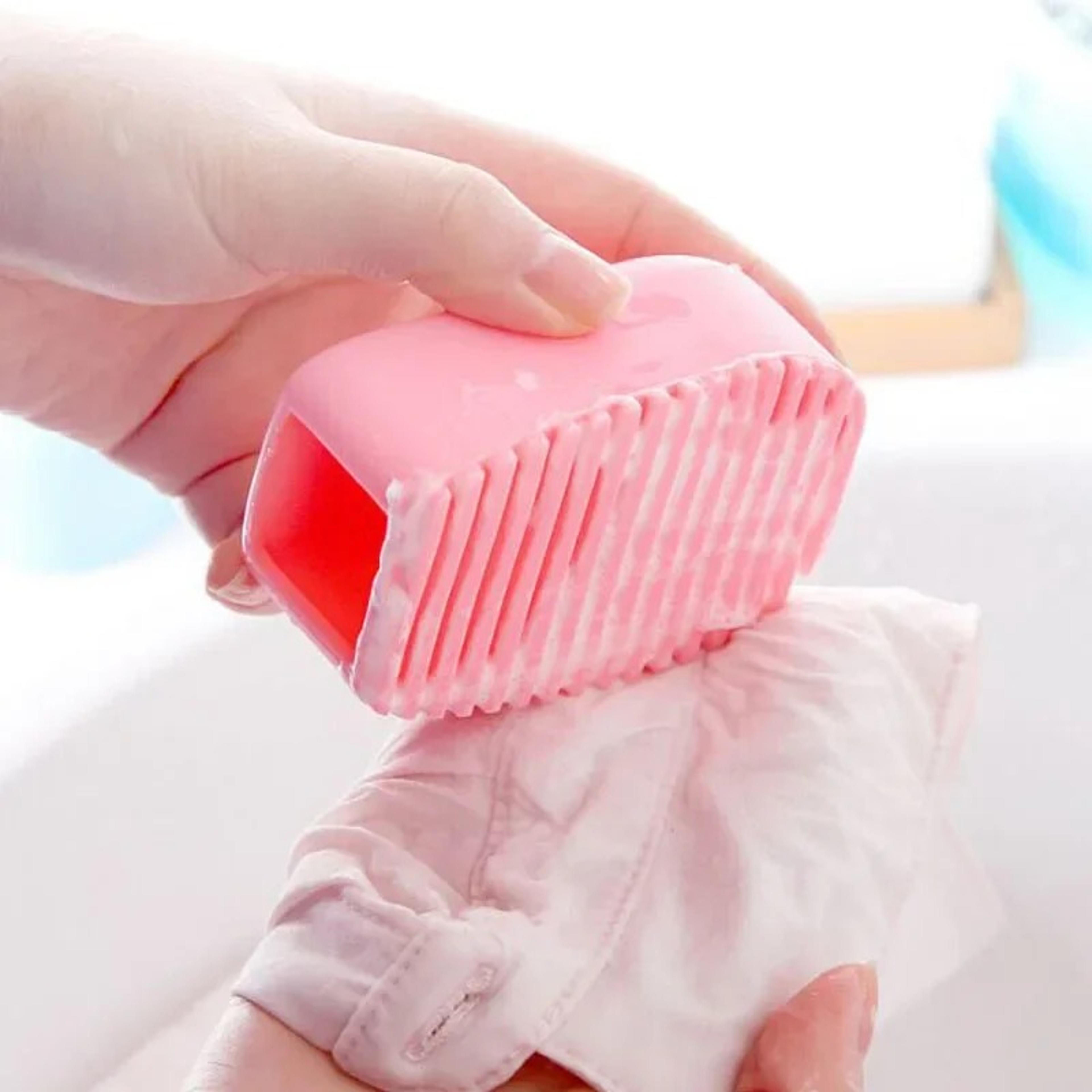 portable silicone laundry stain remover brush handheld mini washboard cleaning tool