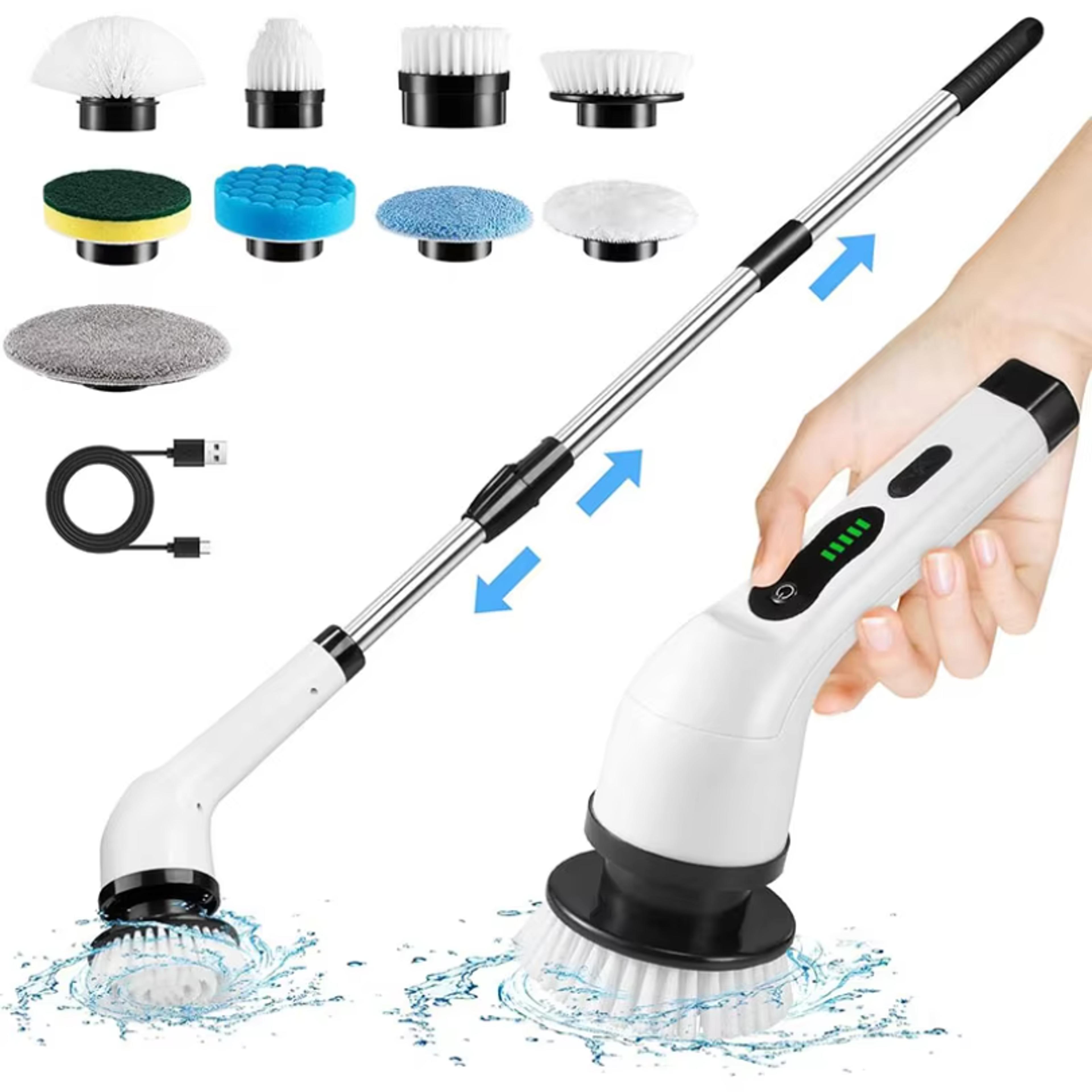 cordless electric spin scrubber brush for bathroom, kitchen & tile deep cleaning