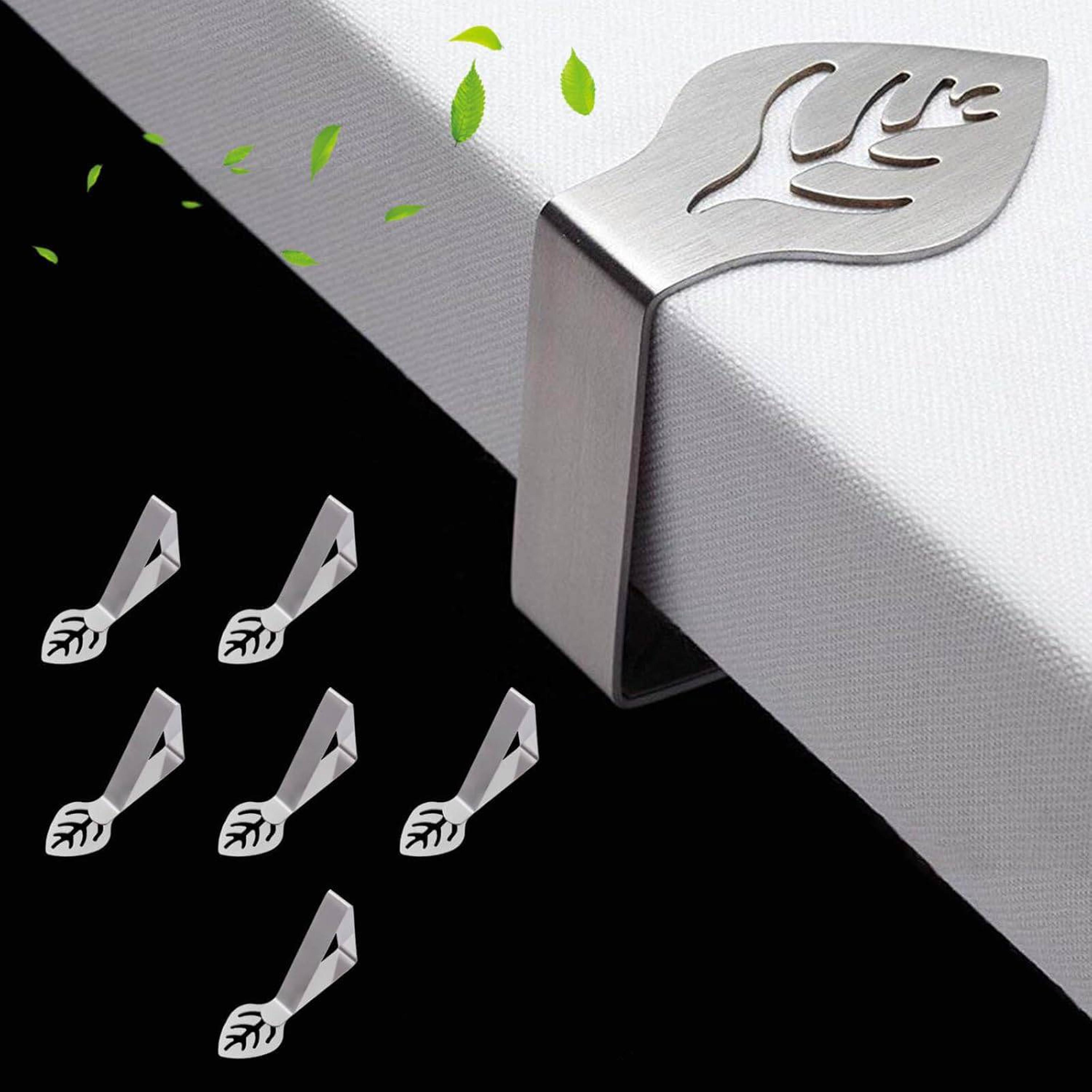 leaflock stainless steel tablecloth clips set decorative picnic table cover holder