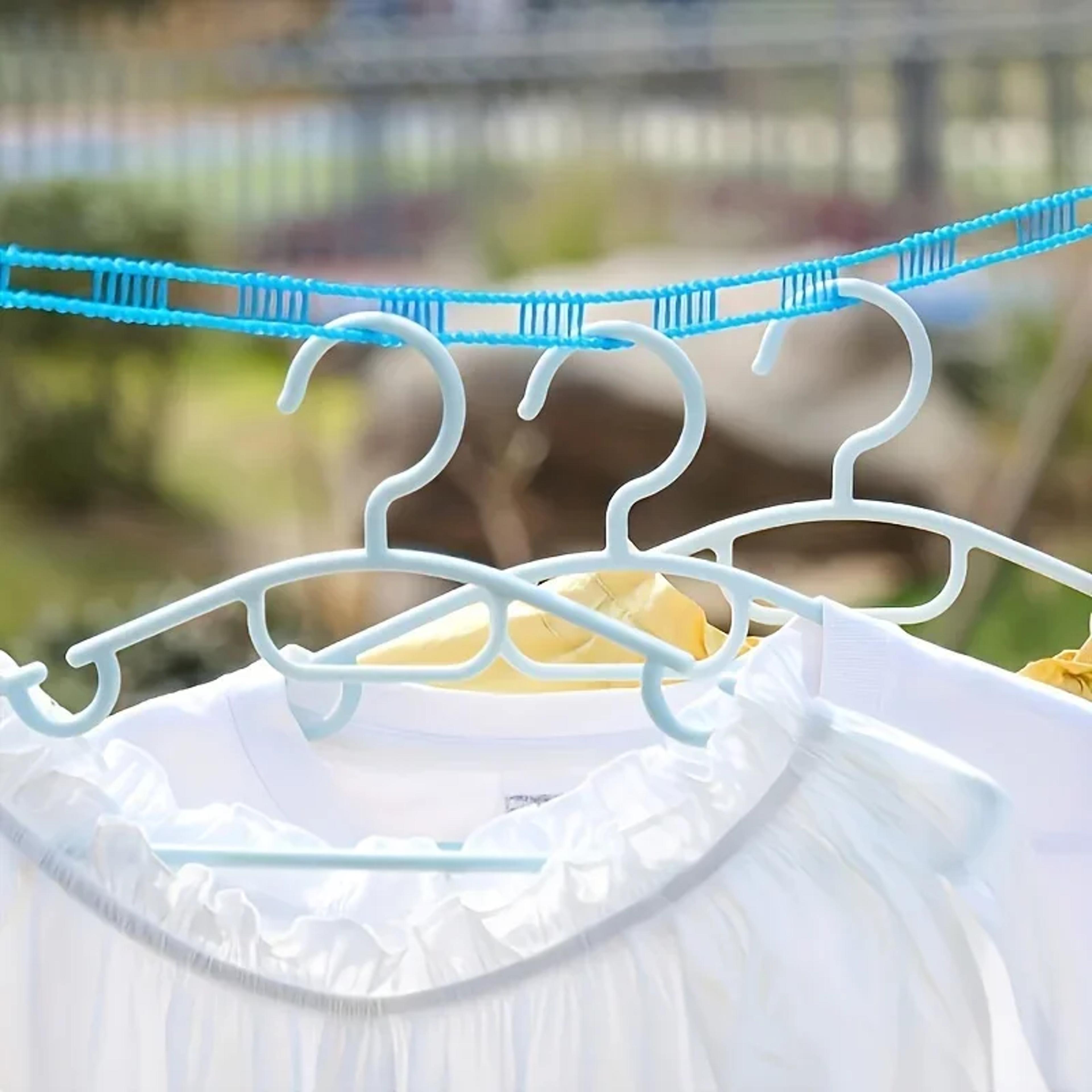 portable windproof clothesline for travel, camping & home laundry