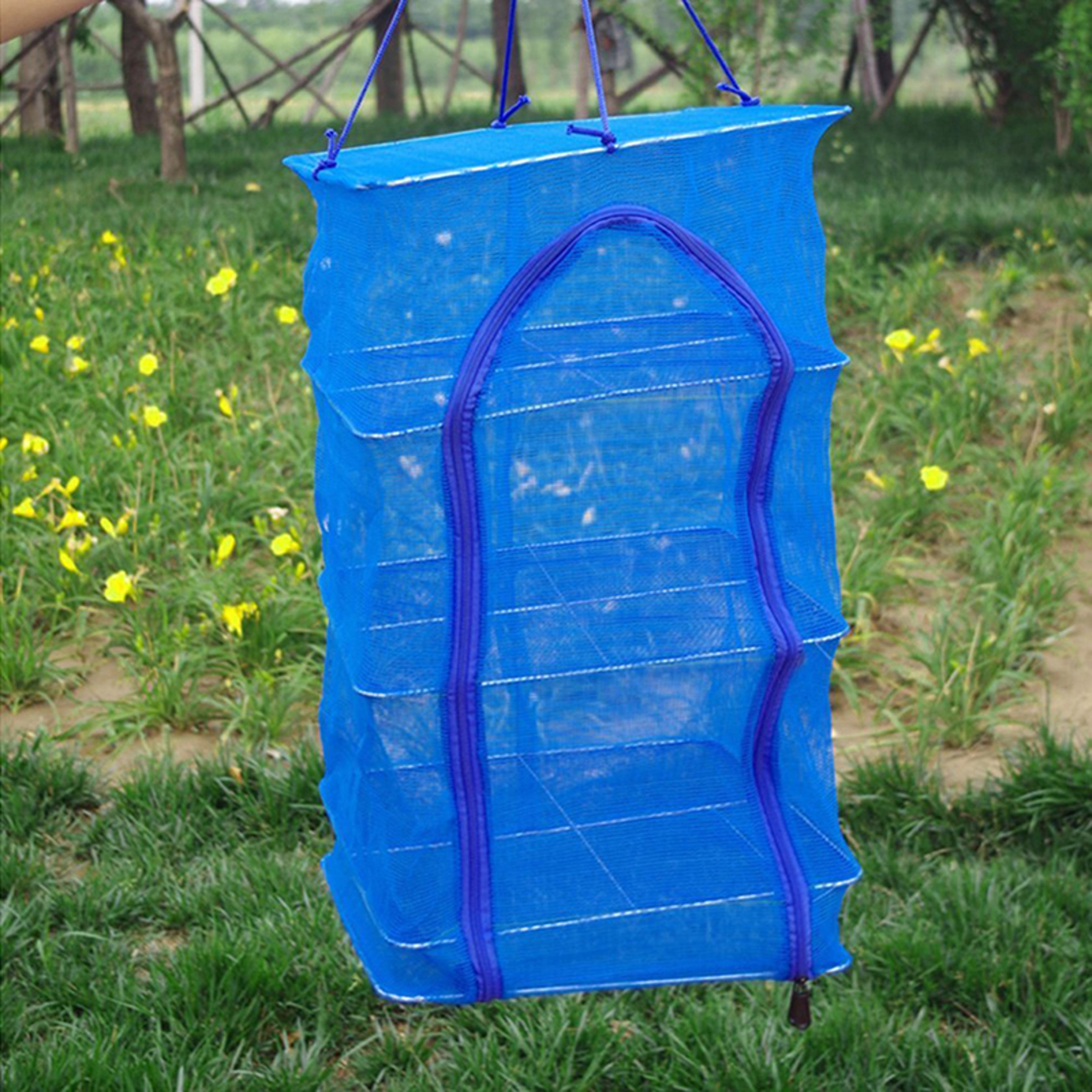 sundry hanging fish & herb drying rack foldable drying net for fish, vegetables & herbs