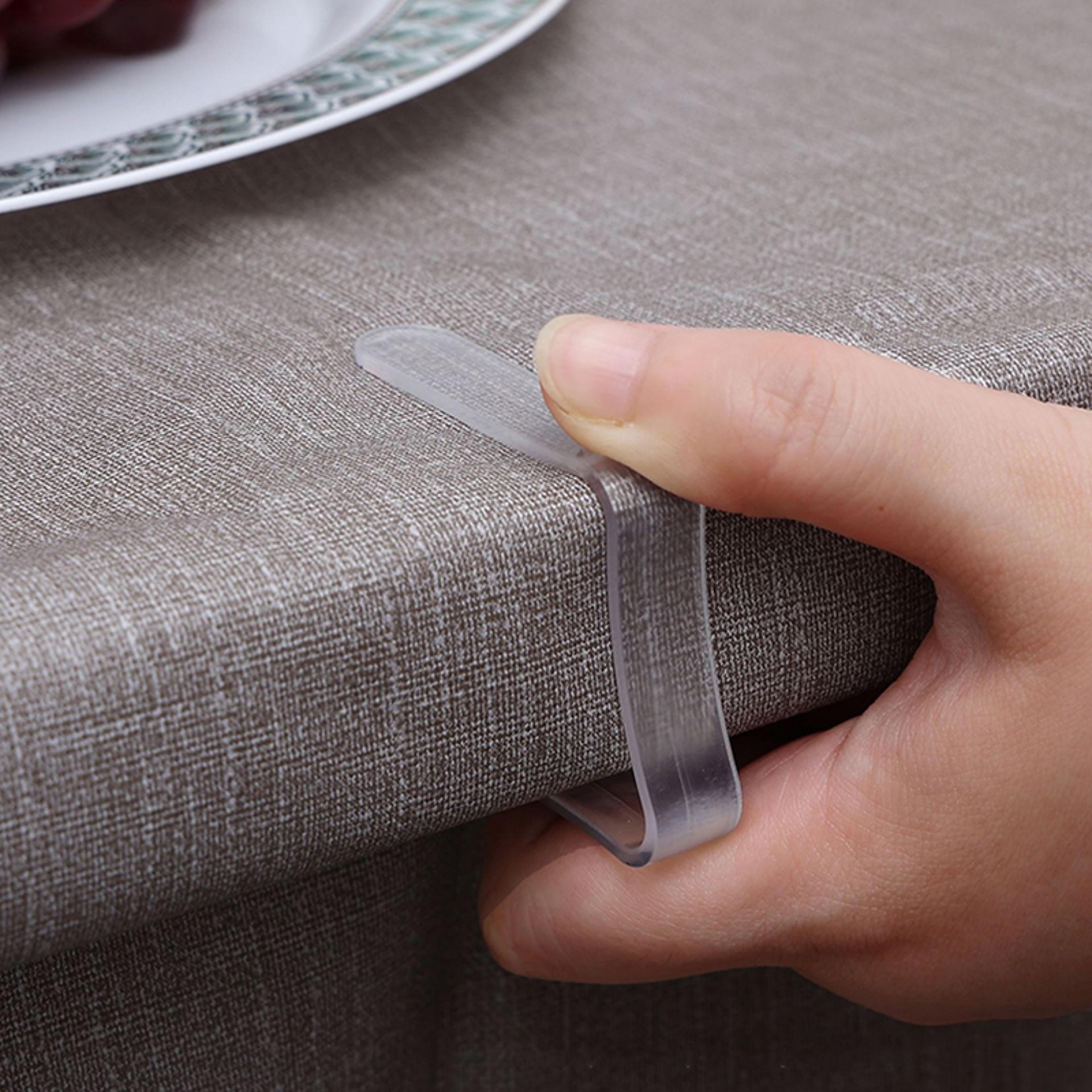crystalclear tablecloth clips transparent anti slip tablecloth holders for indoor & outdoor tables
