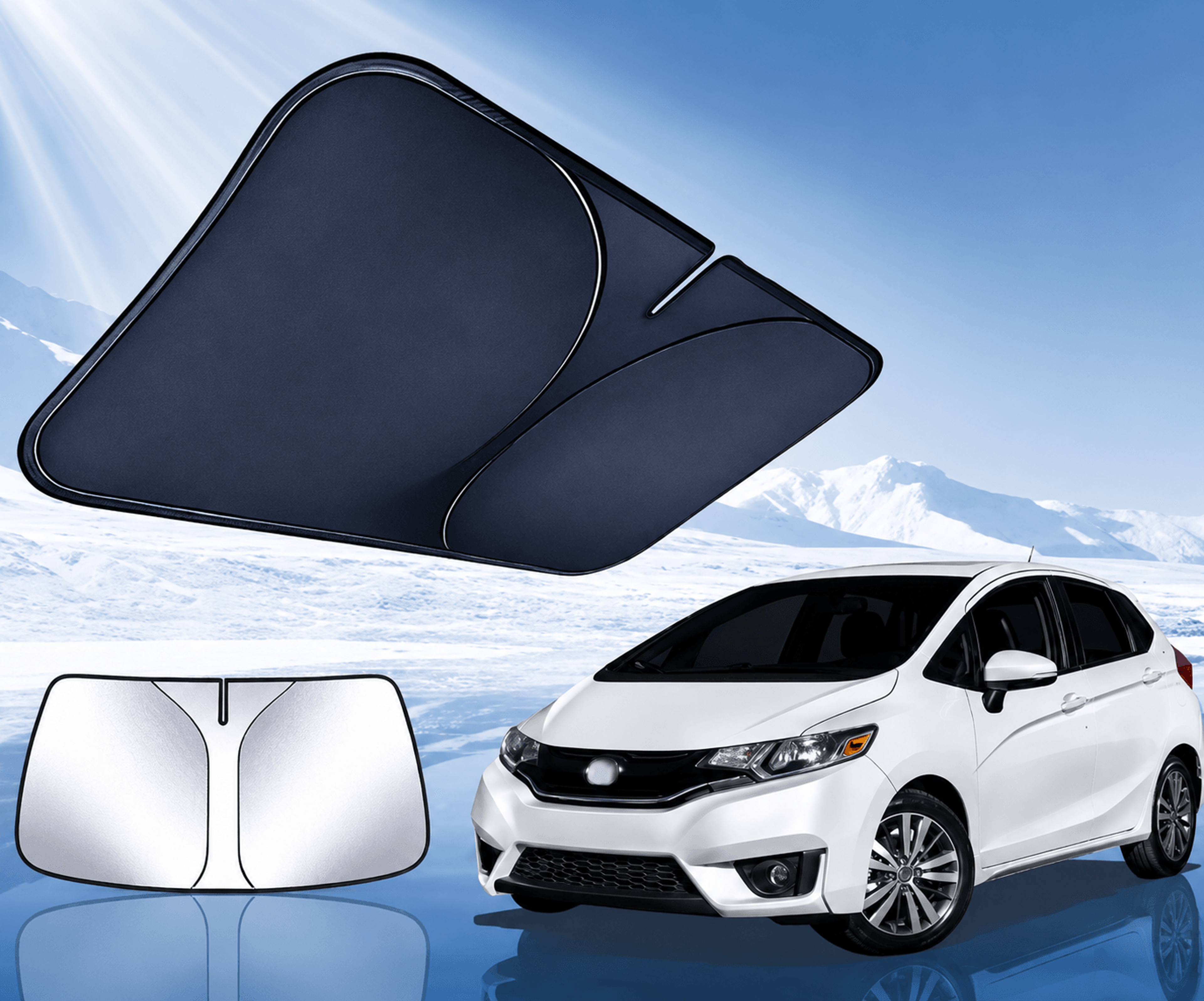 honda fit windshield sunshade foldable heat shield sun visor