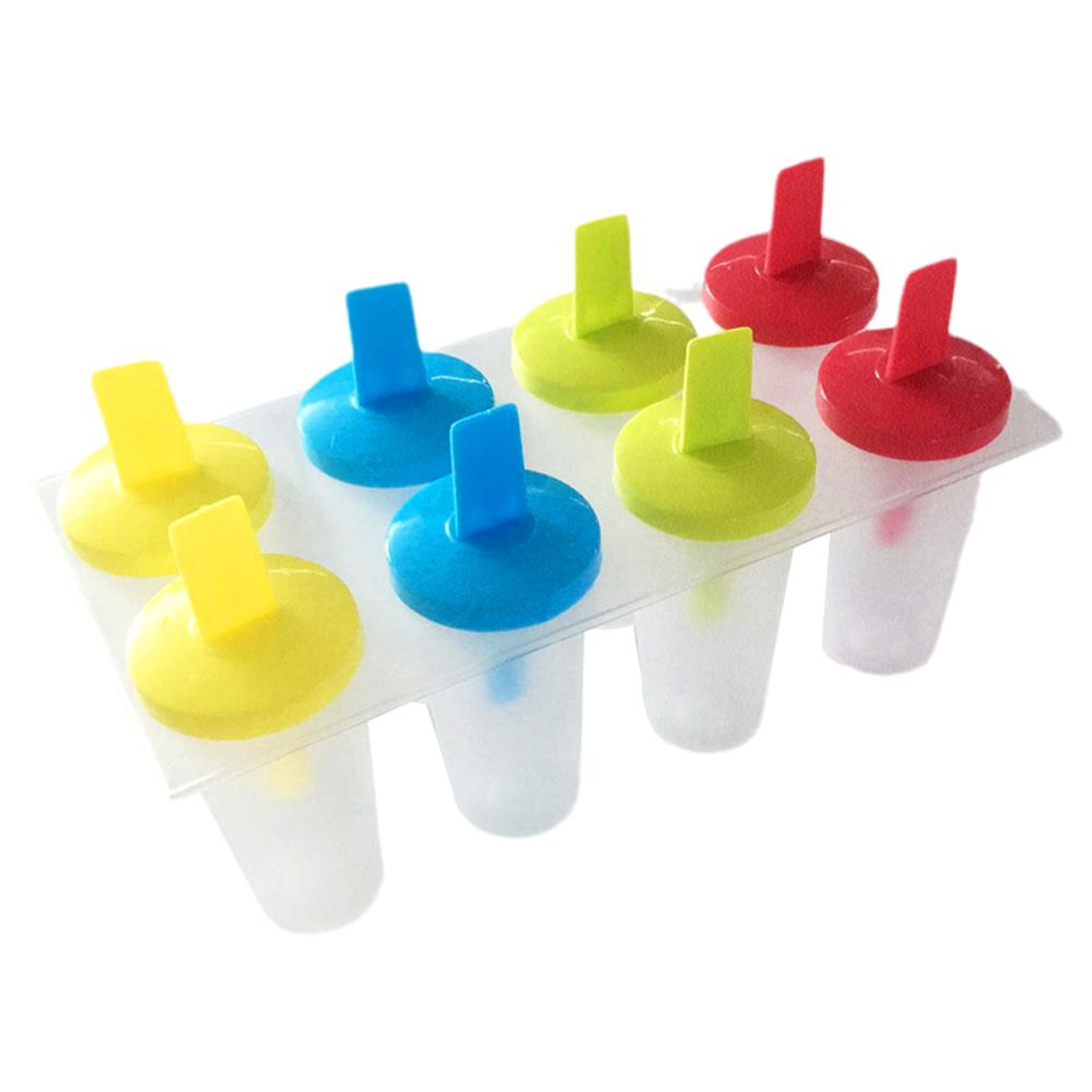 silicone popsicle mold set with handles for homemade ice cream & frozen treats