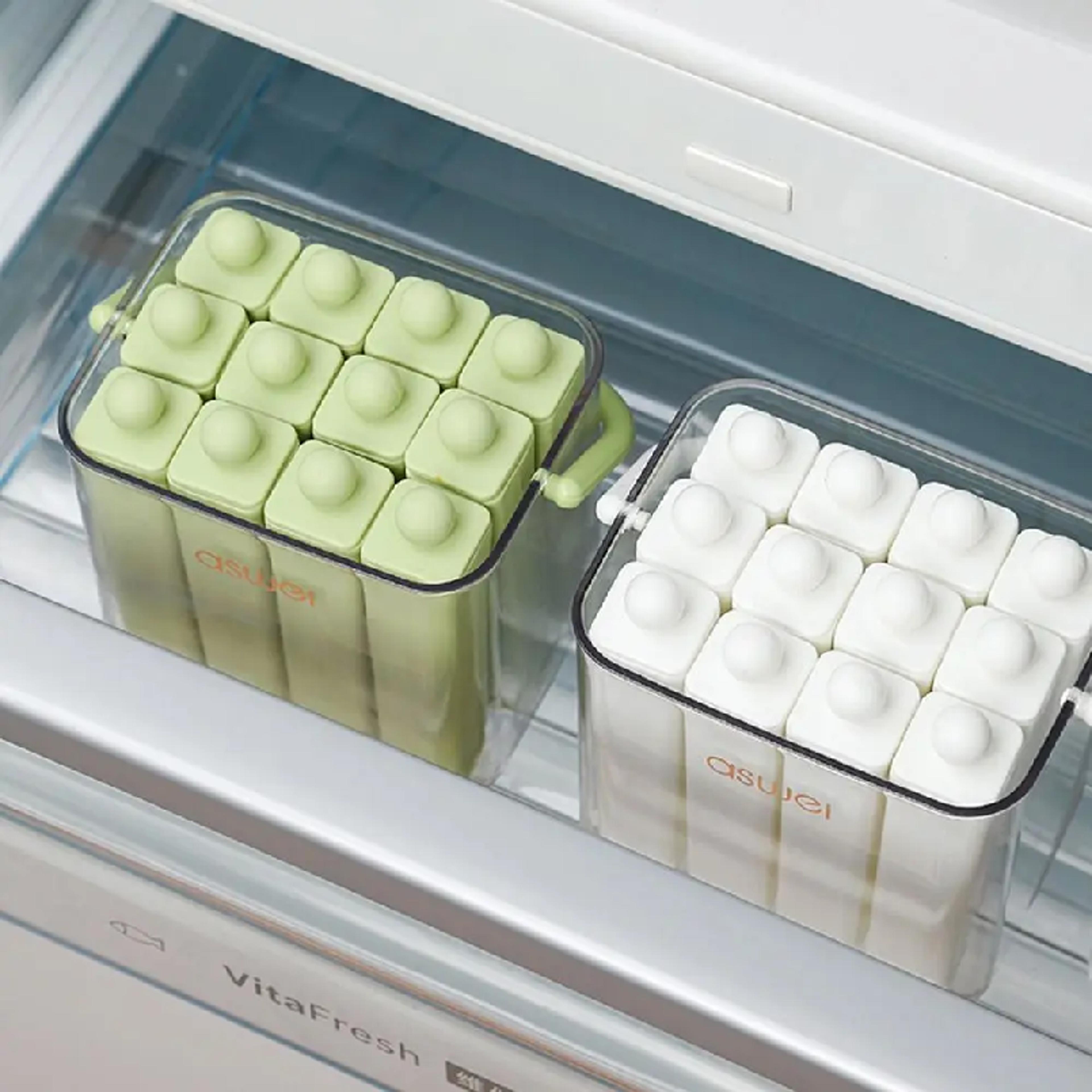 freshfreeze silicone popsicle mold with lid reusable popsicle mold, silicone ice cream mold & ice pop maker