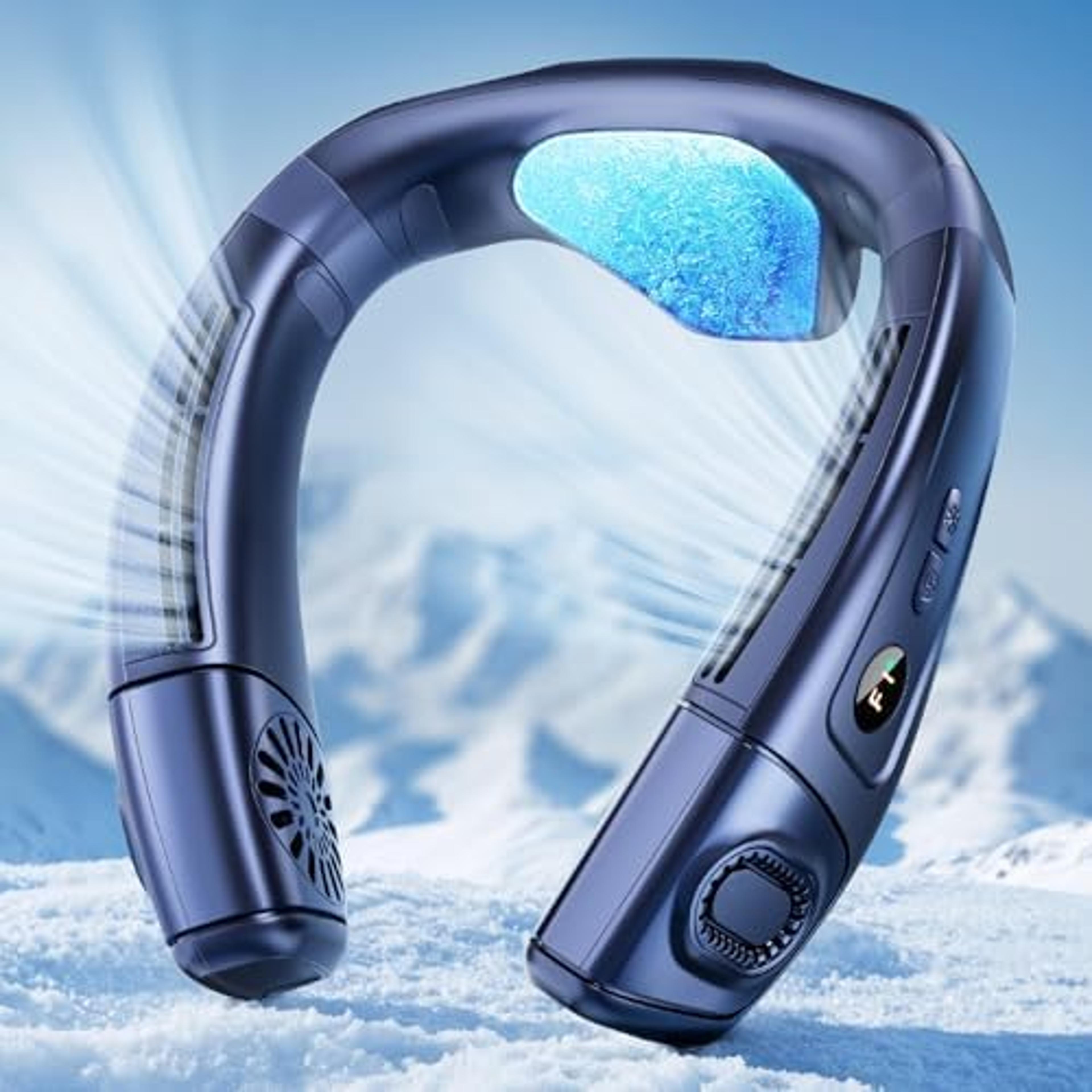 portable neck air conditioner with cooling plate & battery