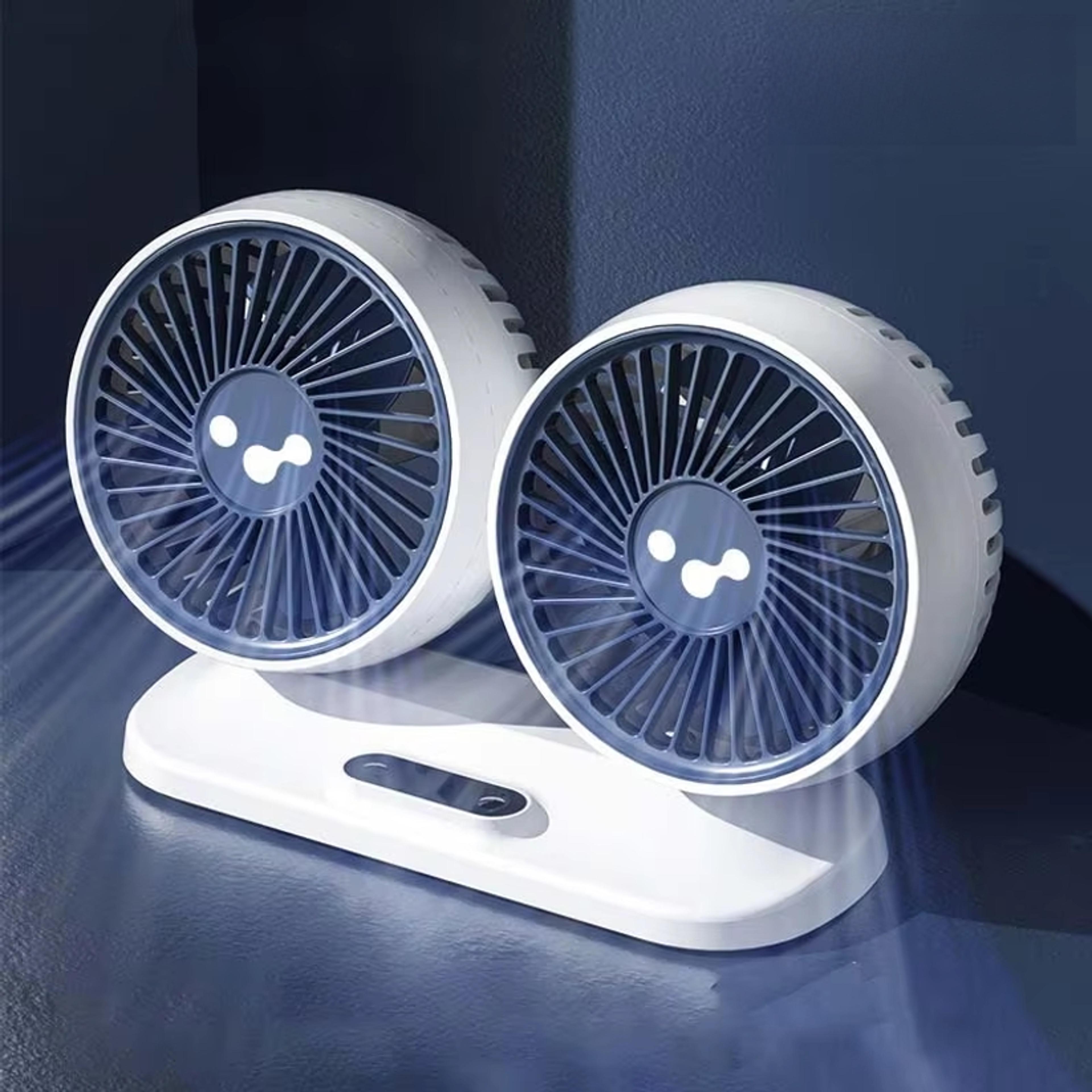 cooldrive dual head car cooling fan usb adjustable air circulator