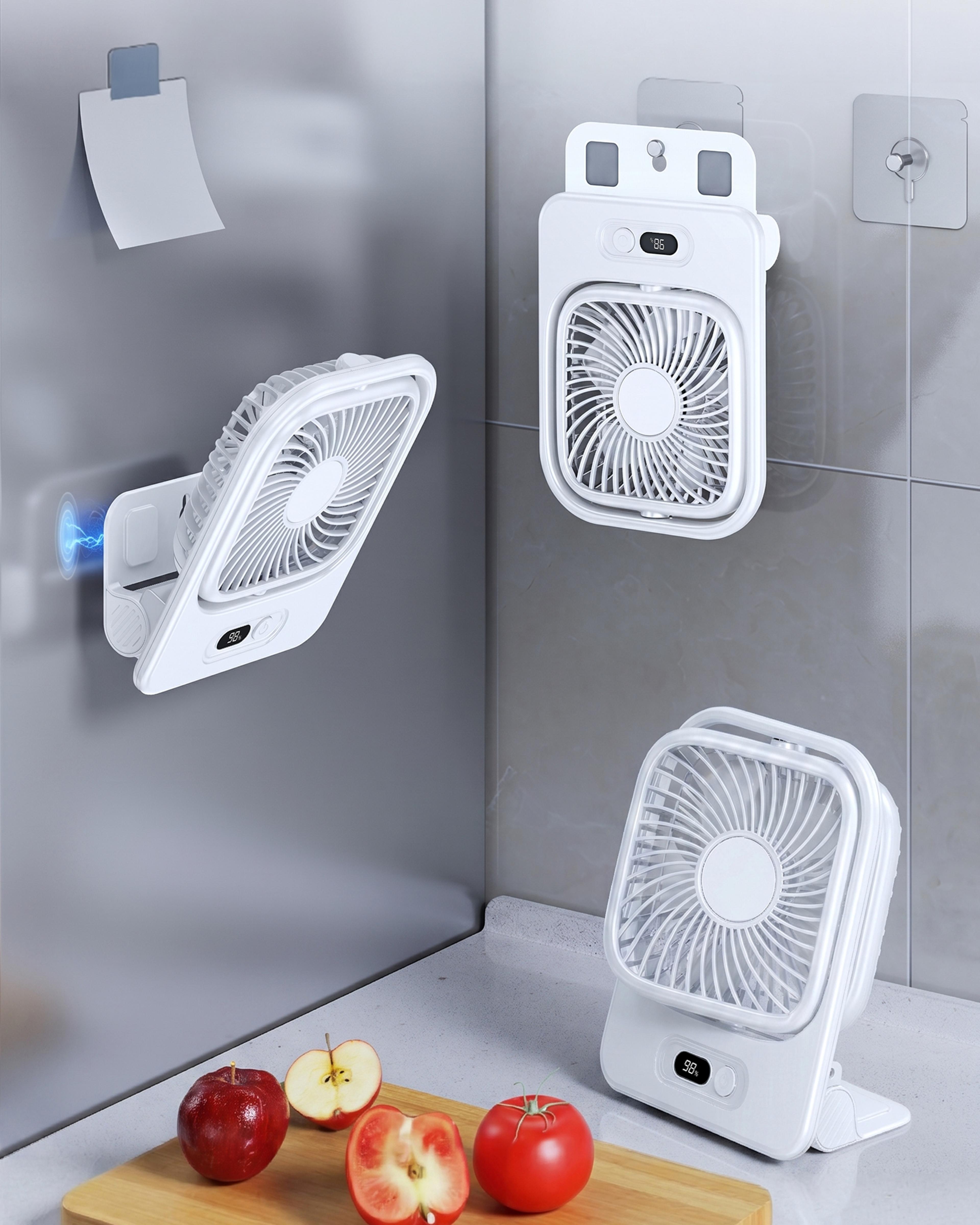 magnetic portable fan rechargeable hanging cooling fan with speeds