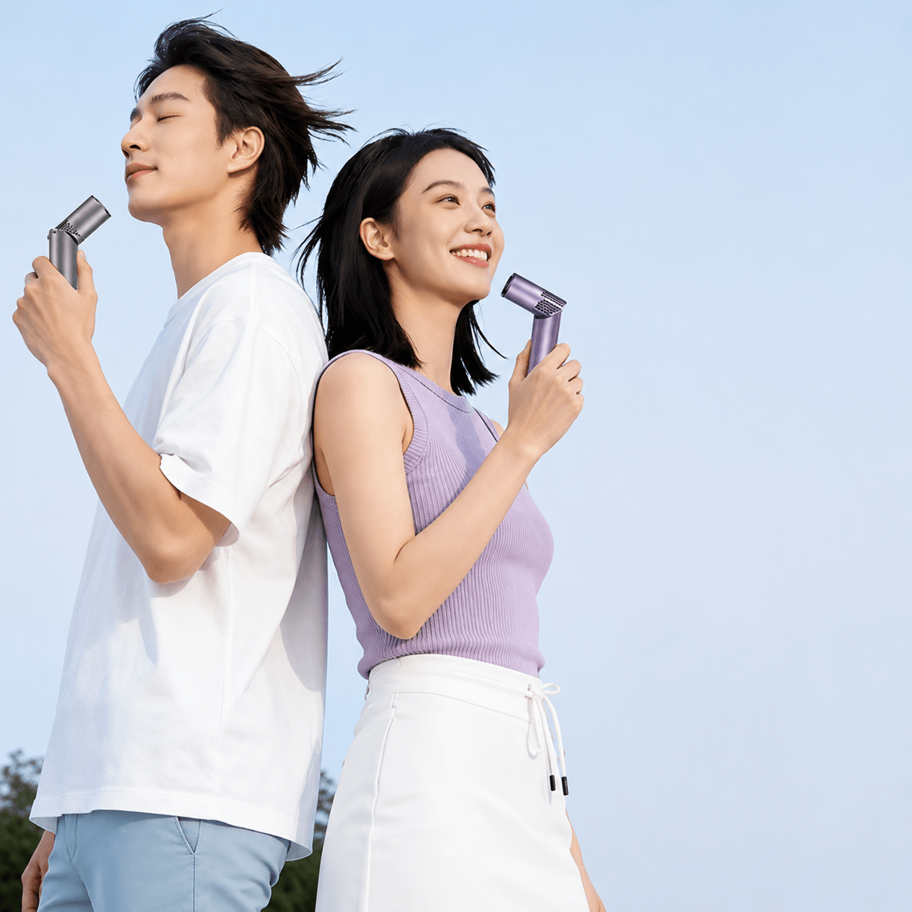foldable handheld fan with led display & speed cooling control