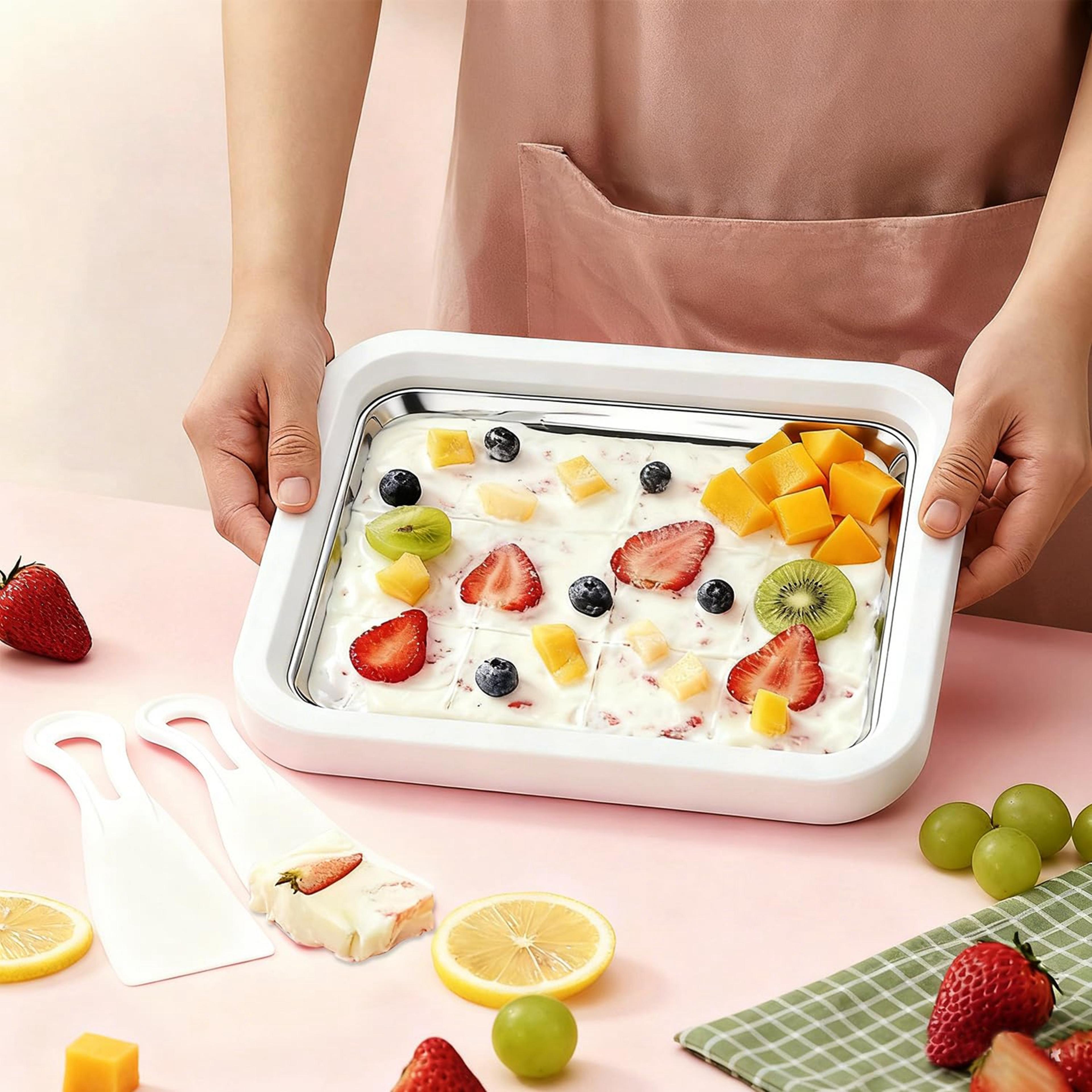 arctic roll pro ice cream maker plate for homemade frozen yogurt & rolled ice cream