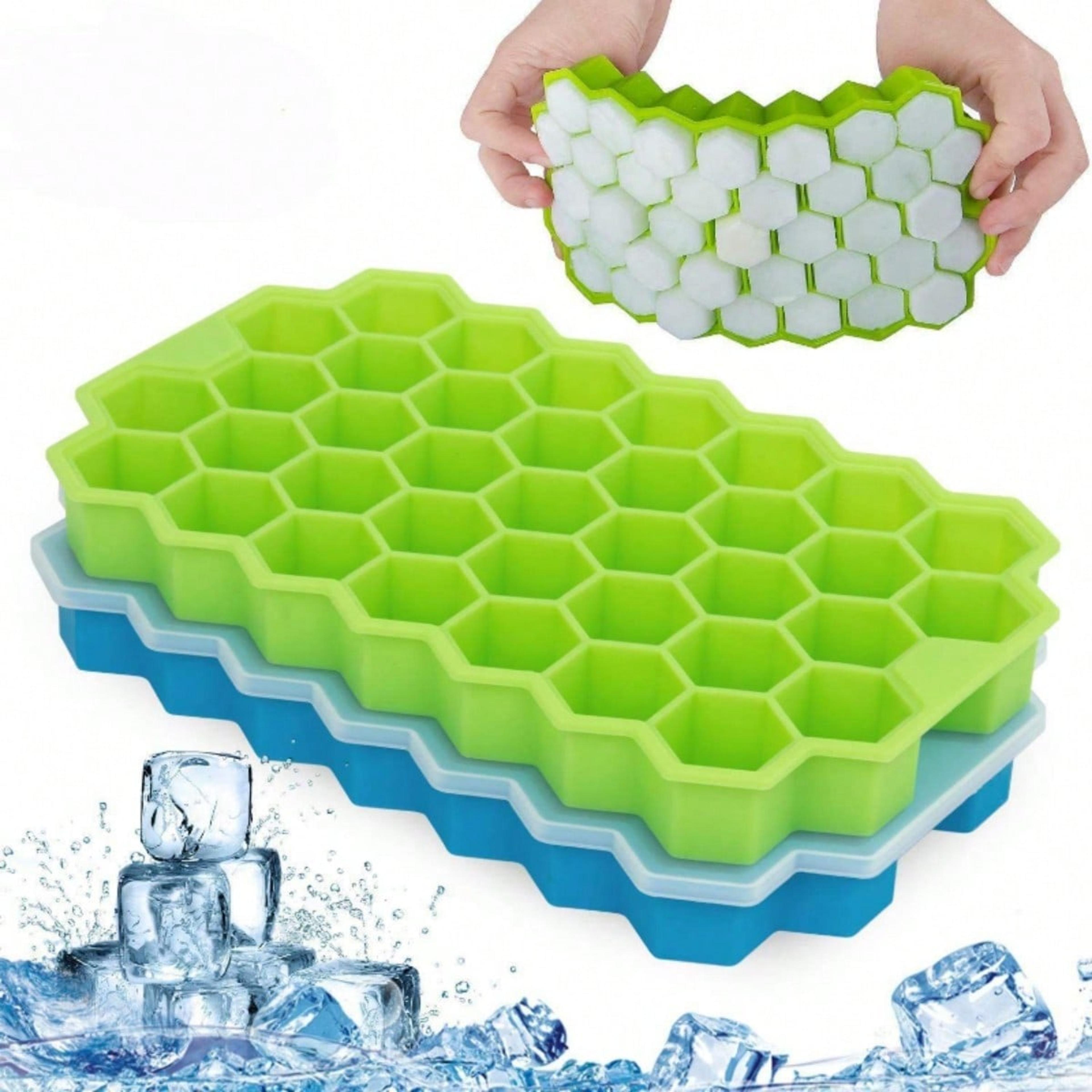honeycomb silicone ice tray with lid cell stackable ice cube mold
