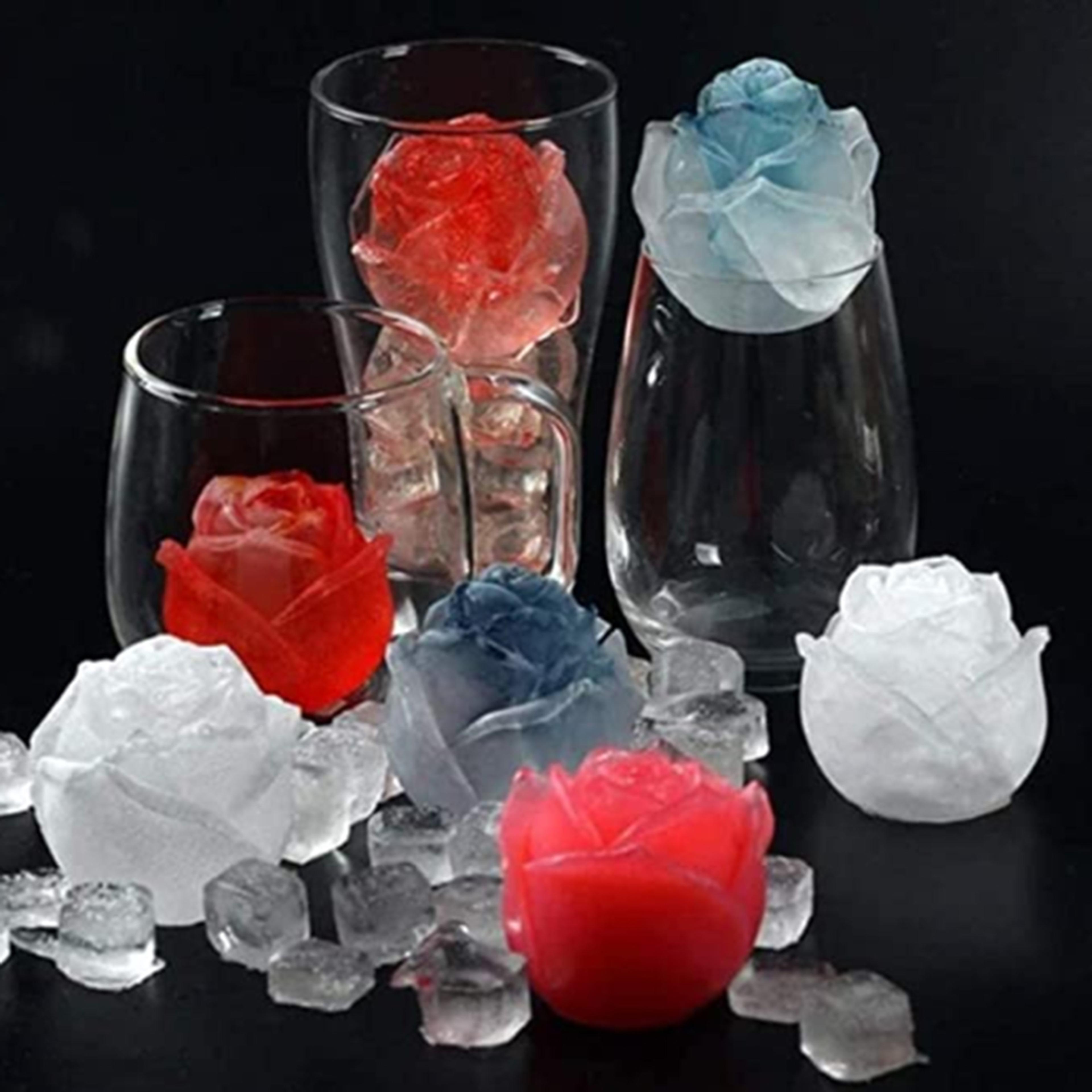 rose bloom ice sphere maker silicone ice mold for cocktails & desserts