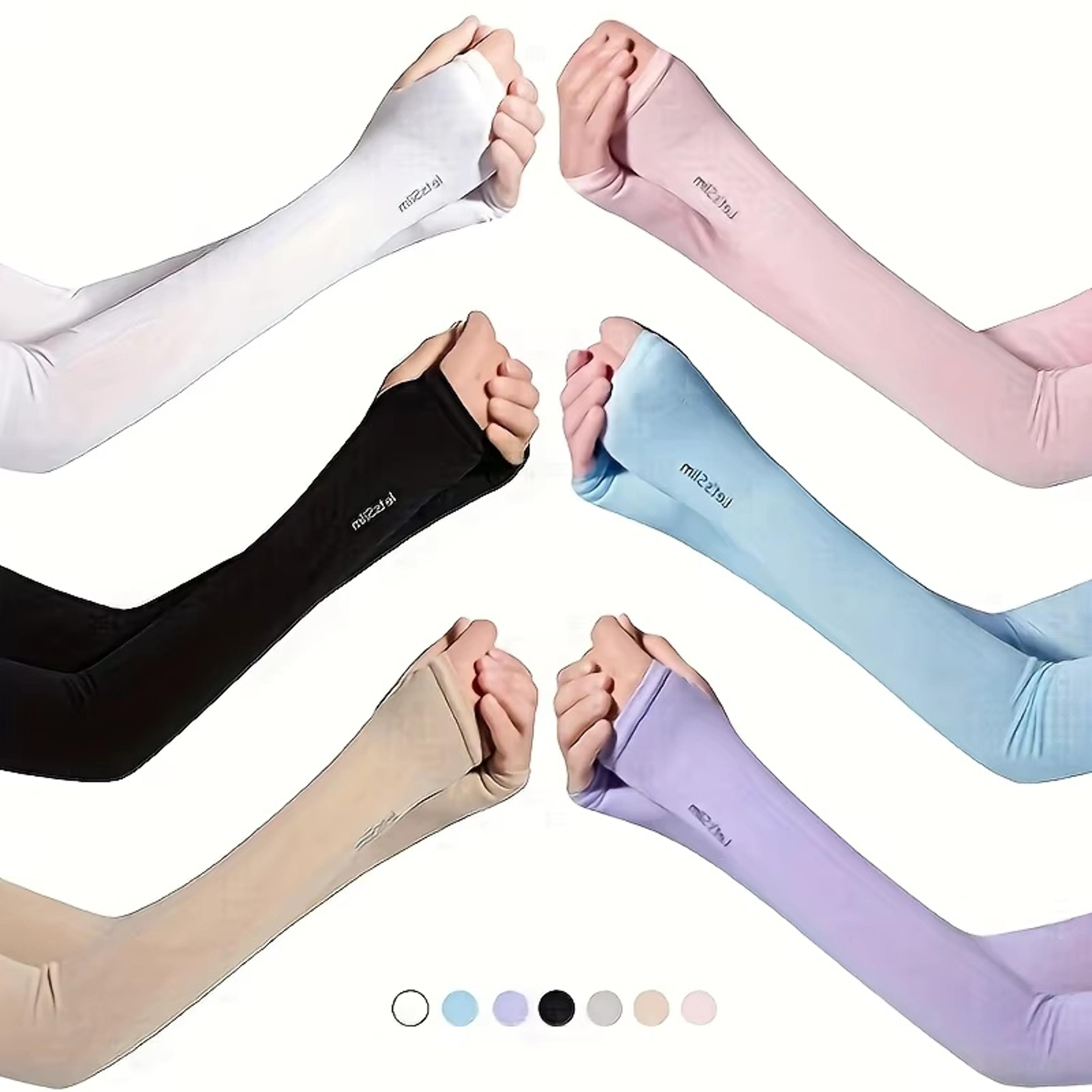 ice silk uv arm sleeves sun protection cooling outdoor wears