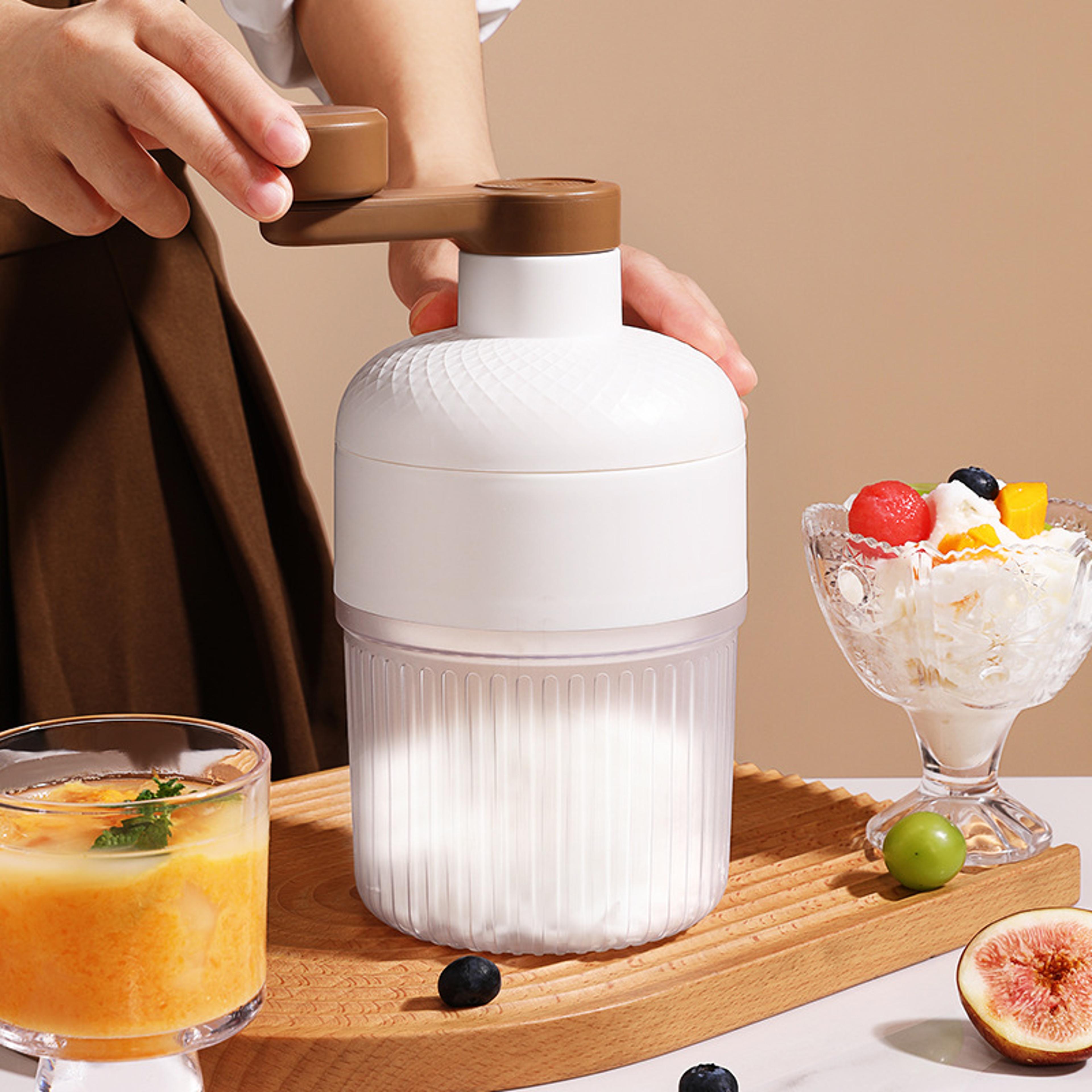 manual shaved ice maker, snow cone maker, slushy maker, portable ice shaver, ice crusher machine