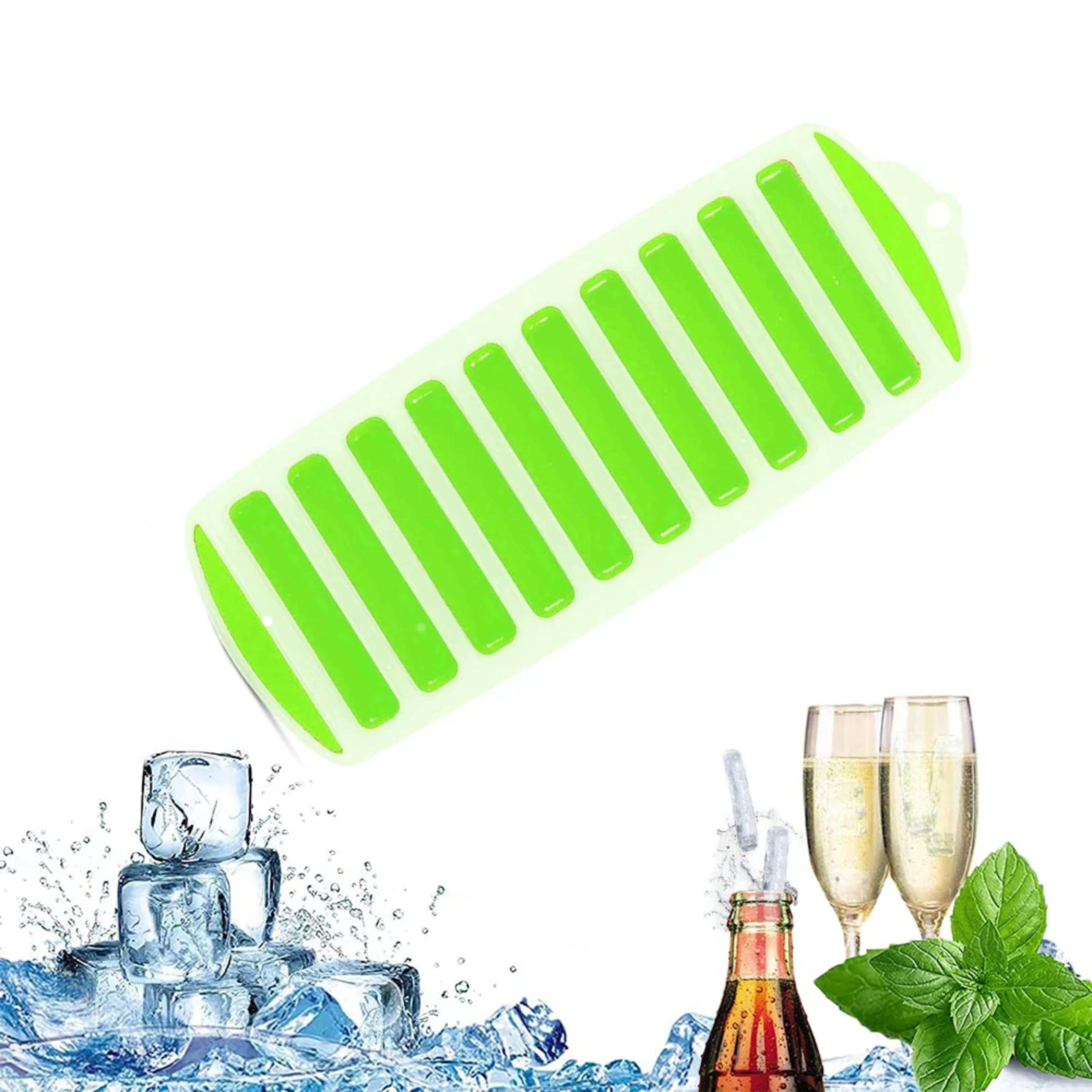 silicone slim ice stick cube tray for water bottles easy release & sports hydration use