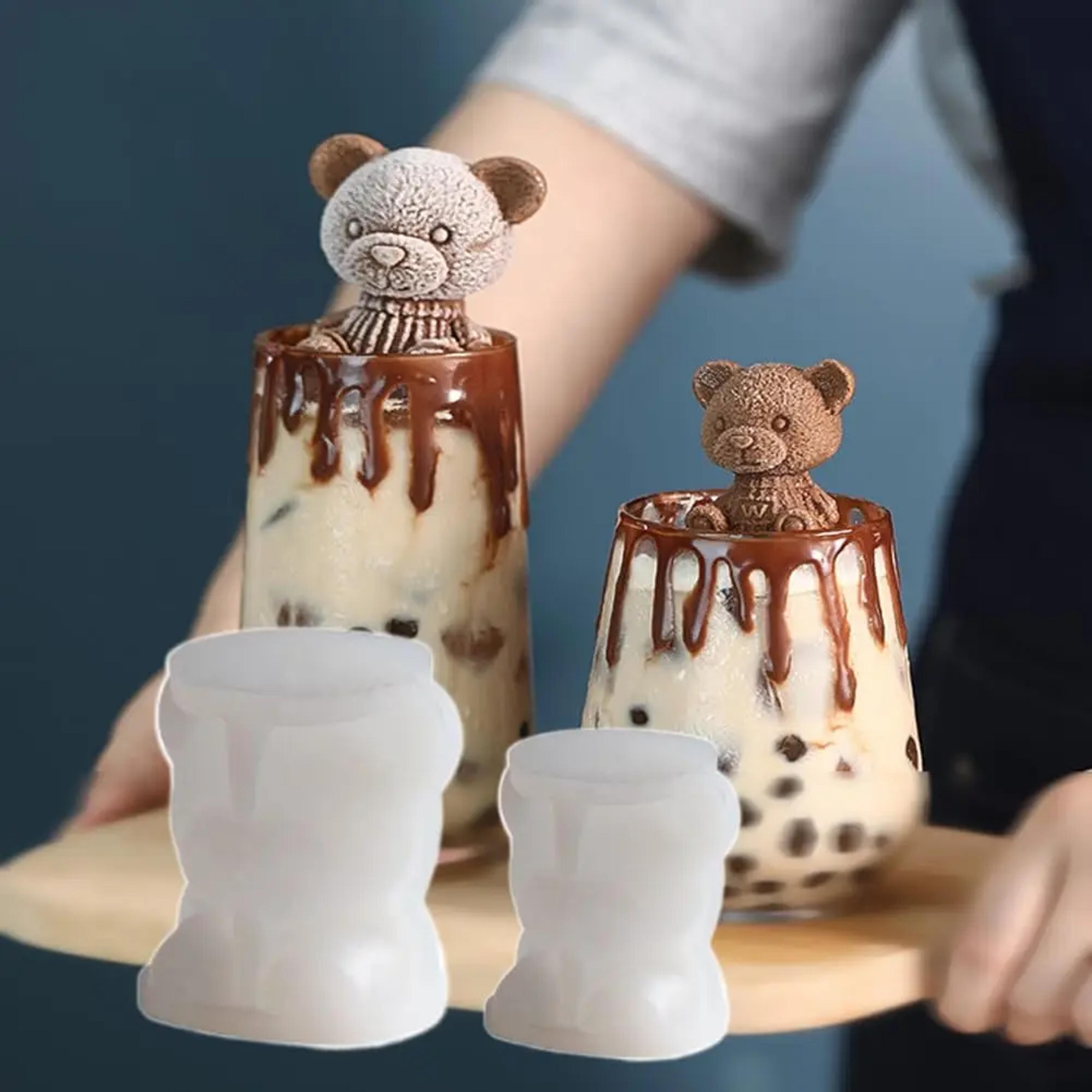 bear silicone ice cube mold cute bear ice cube tray reusable ice mold for drinks coffee