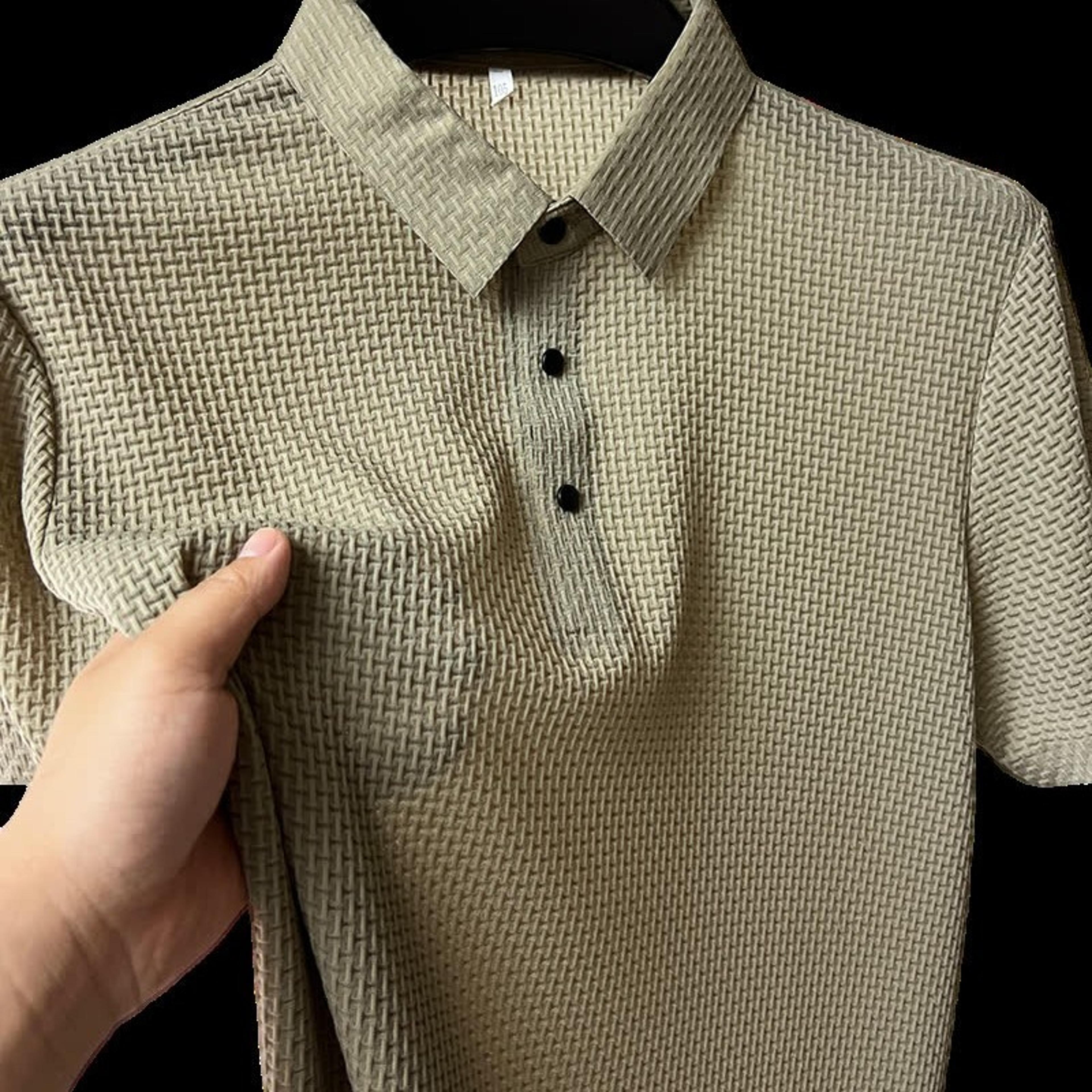 ice silk breathable business polo shirt for men