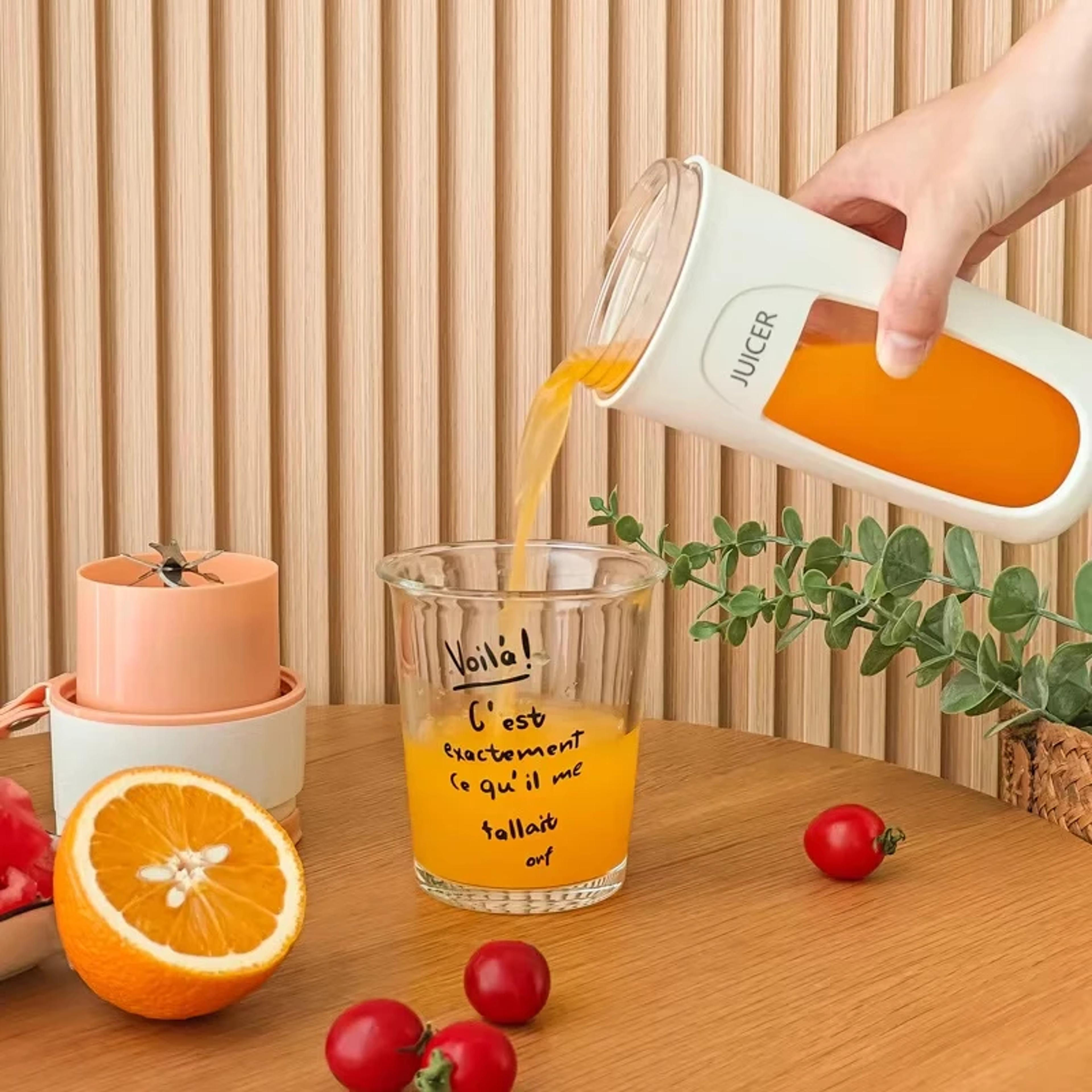 portable juicer blender bottle with digital display & usb rechargeable power