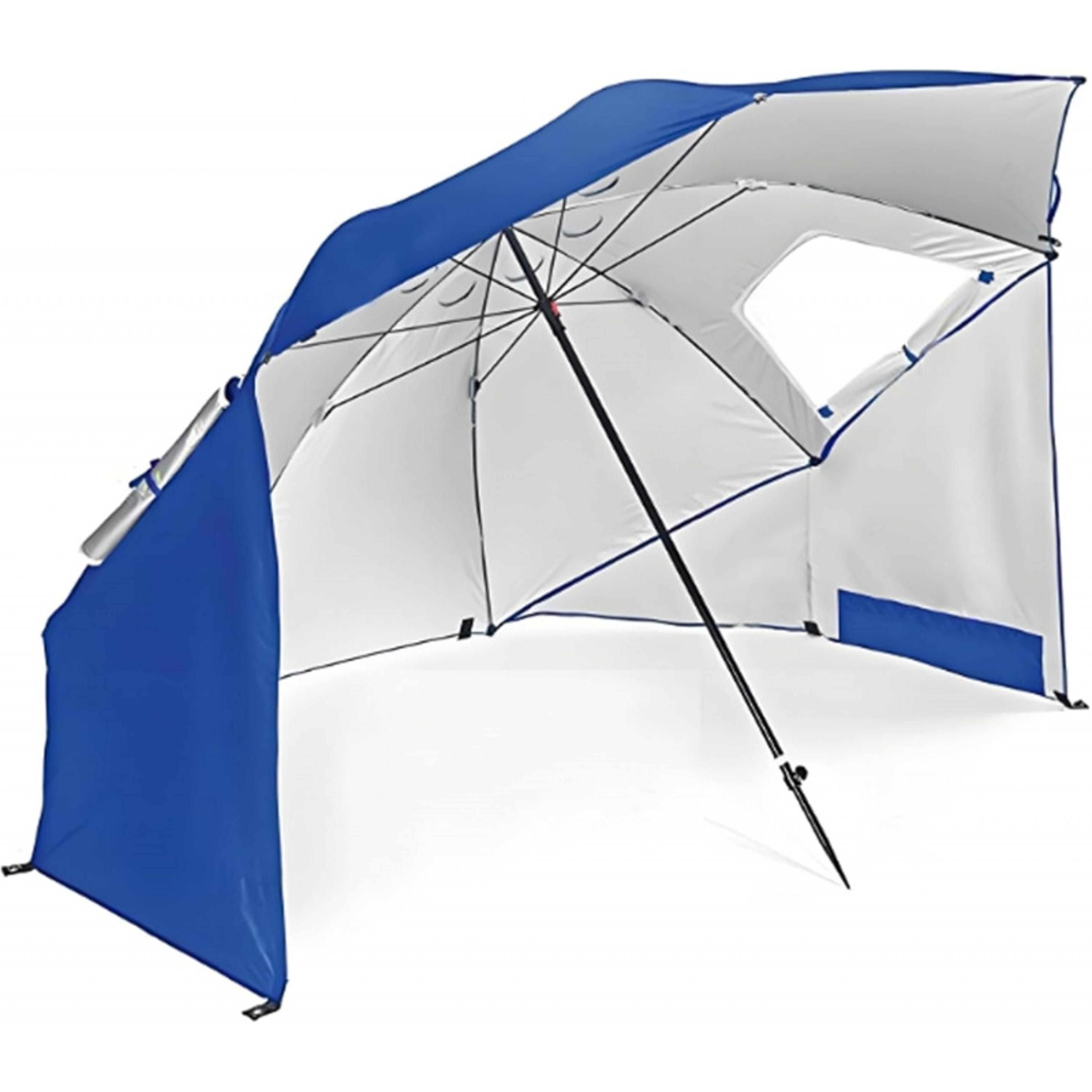 coast guard windproof beach umbrella with sand anchor & tilt sunshade
