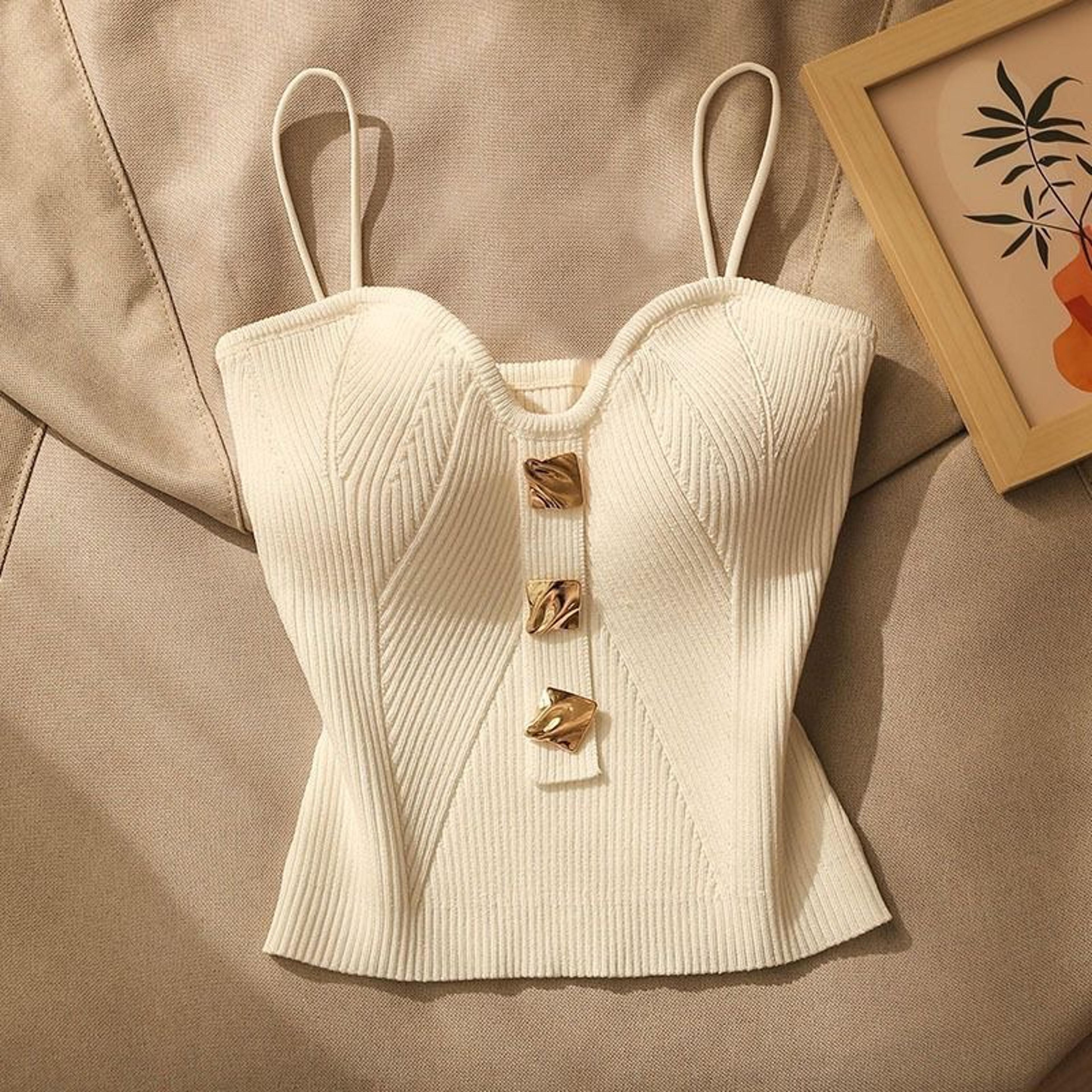 cross knit slim fit camisole tank top for women sleeveless summer crop cami