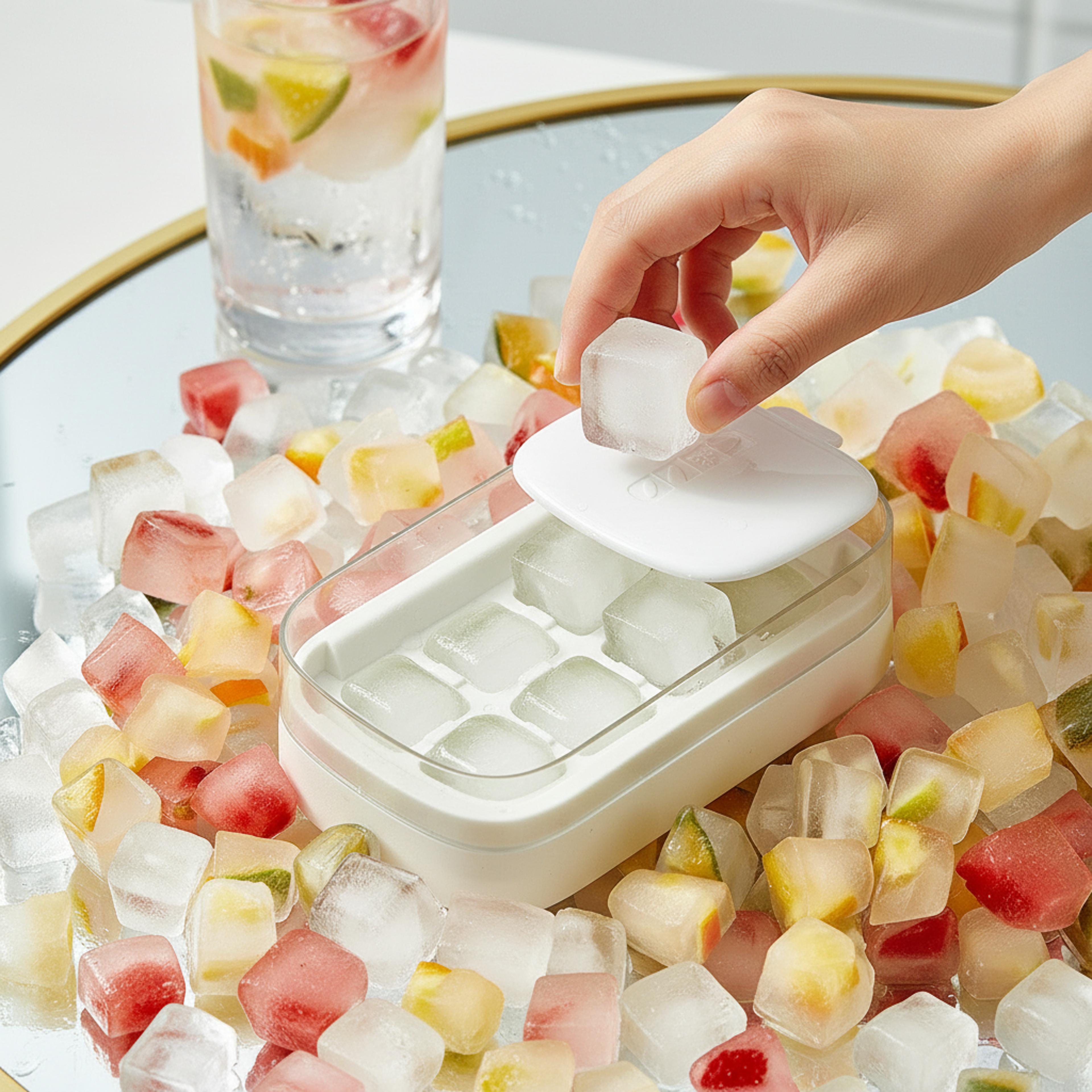 one press quick release ice cube tray food grade easy demolding mold