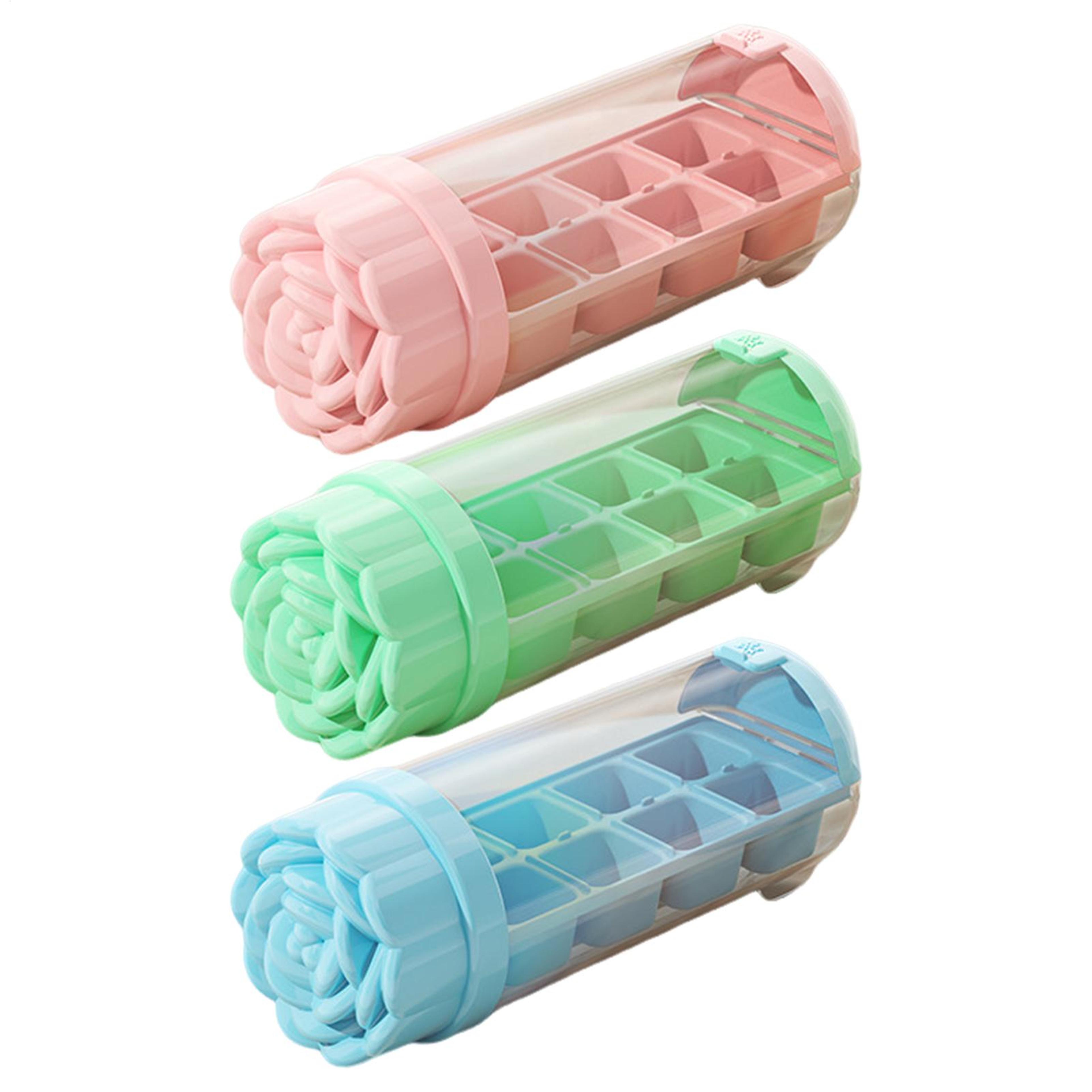 flower silicone ice cube tray grid reusable mold for cocktails, whiskey & iced drinks