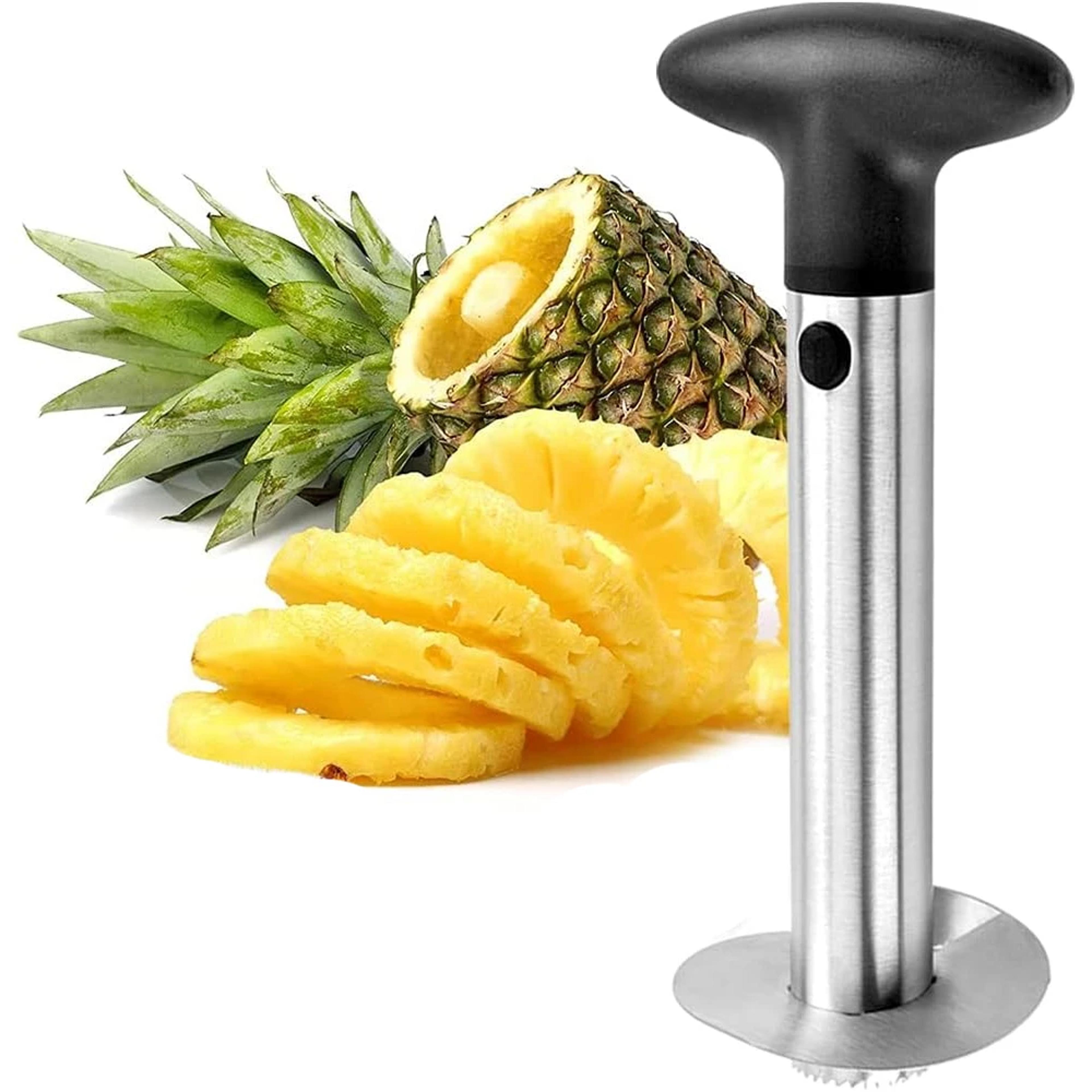 stainless steel pineapple corer and slicer fruit peeler kitchen cutter tool for easy fruit prep