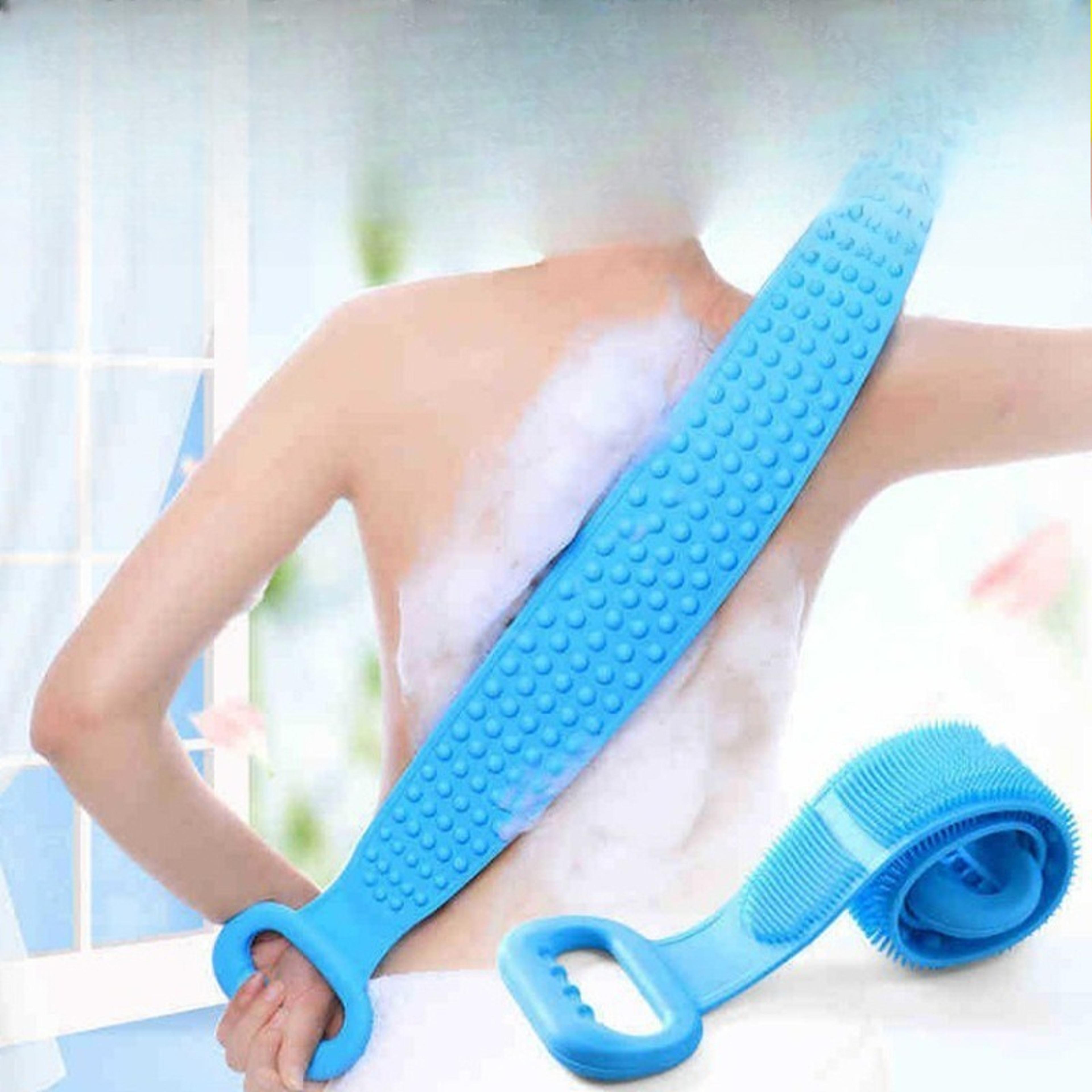 double sided silicone back scrubber bath sponge exfoliating bath brush