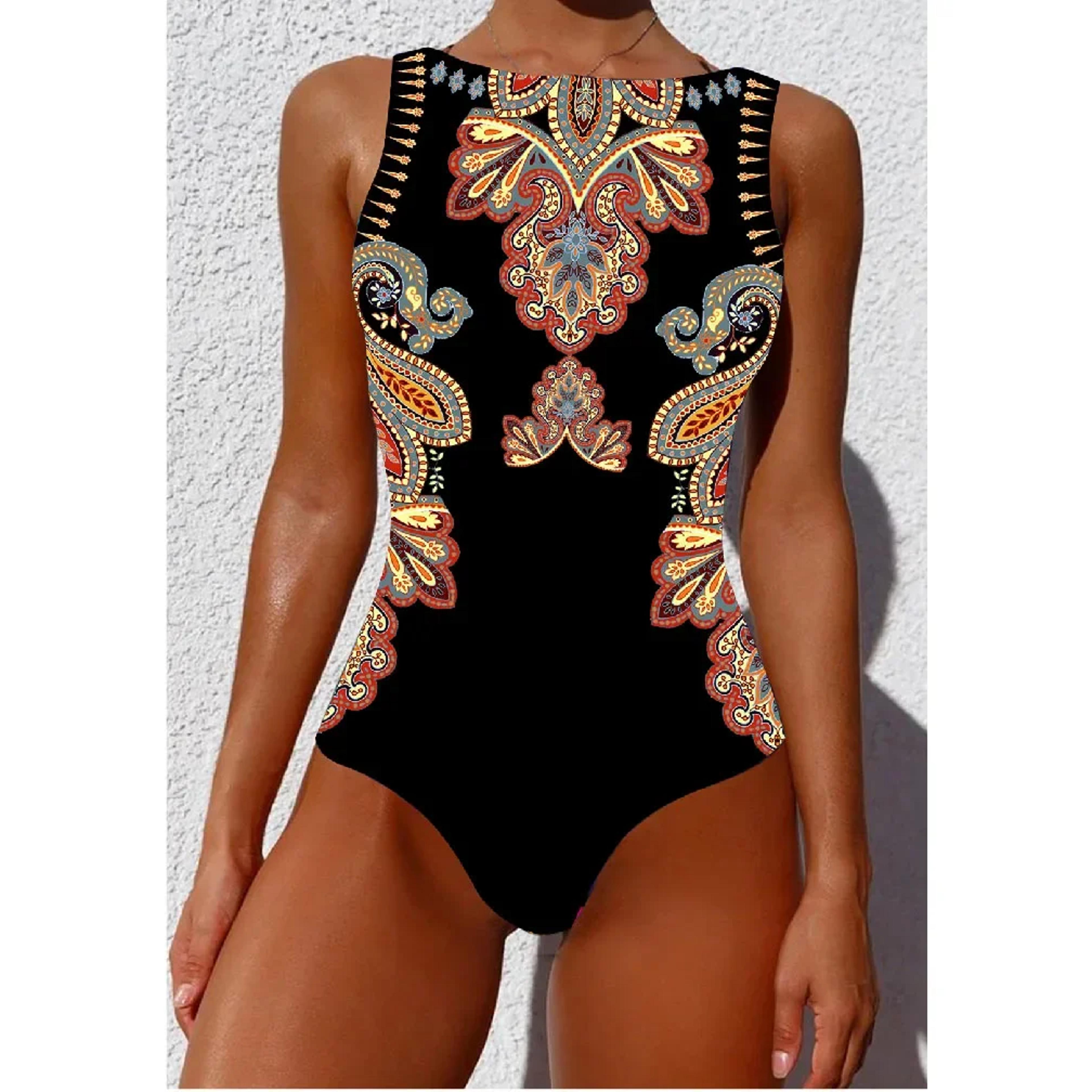 floral lace up push up swimsuit women beachwear monokini swimwear