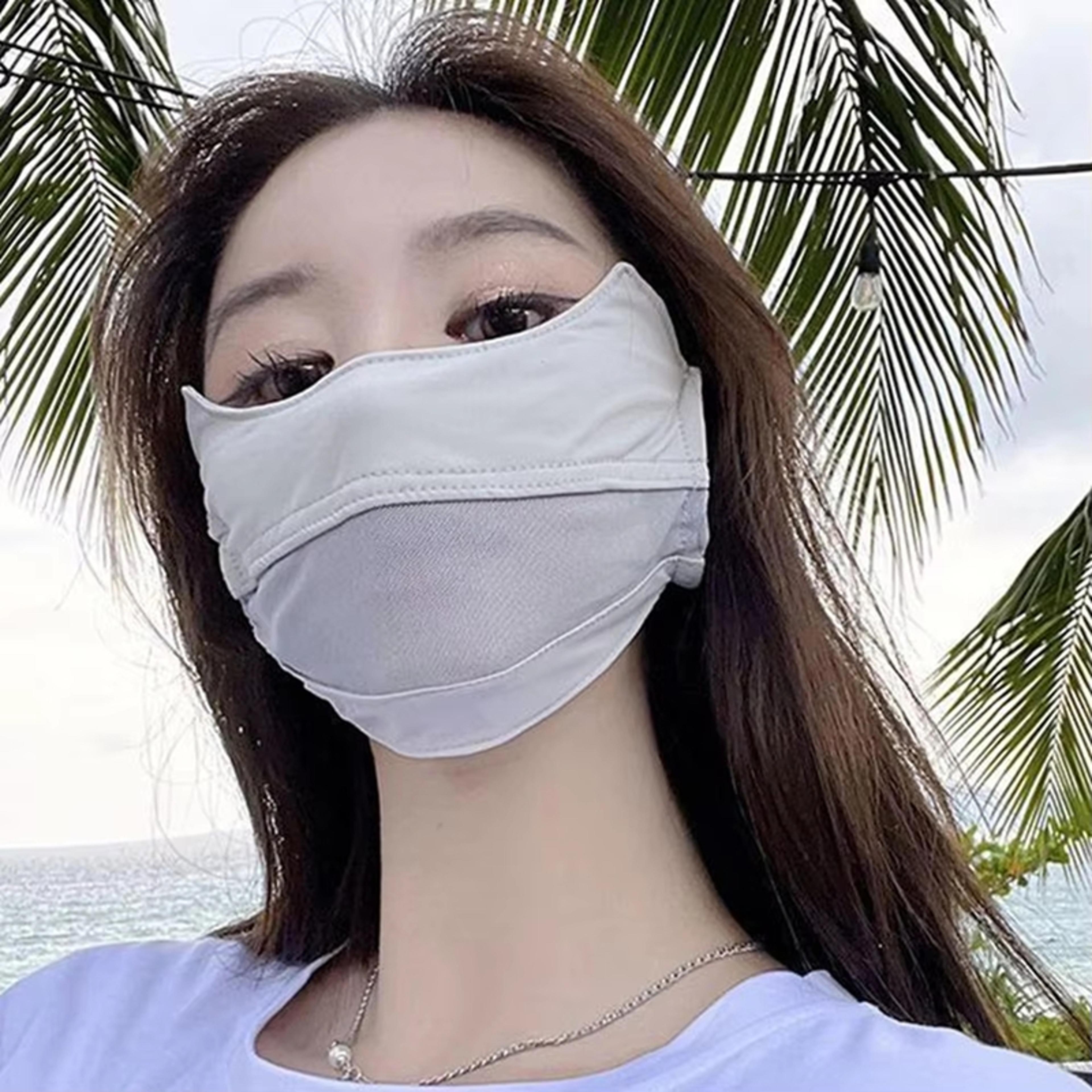 sun shield protection face mask for women breathable mesh face cover for golf cycling & hiking