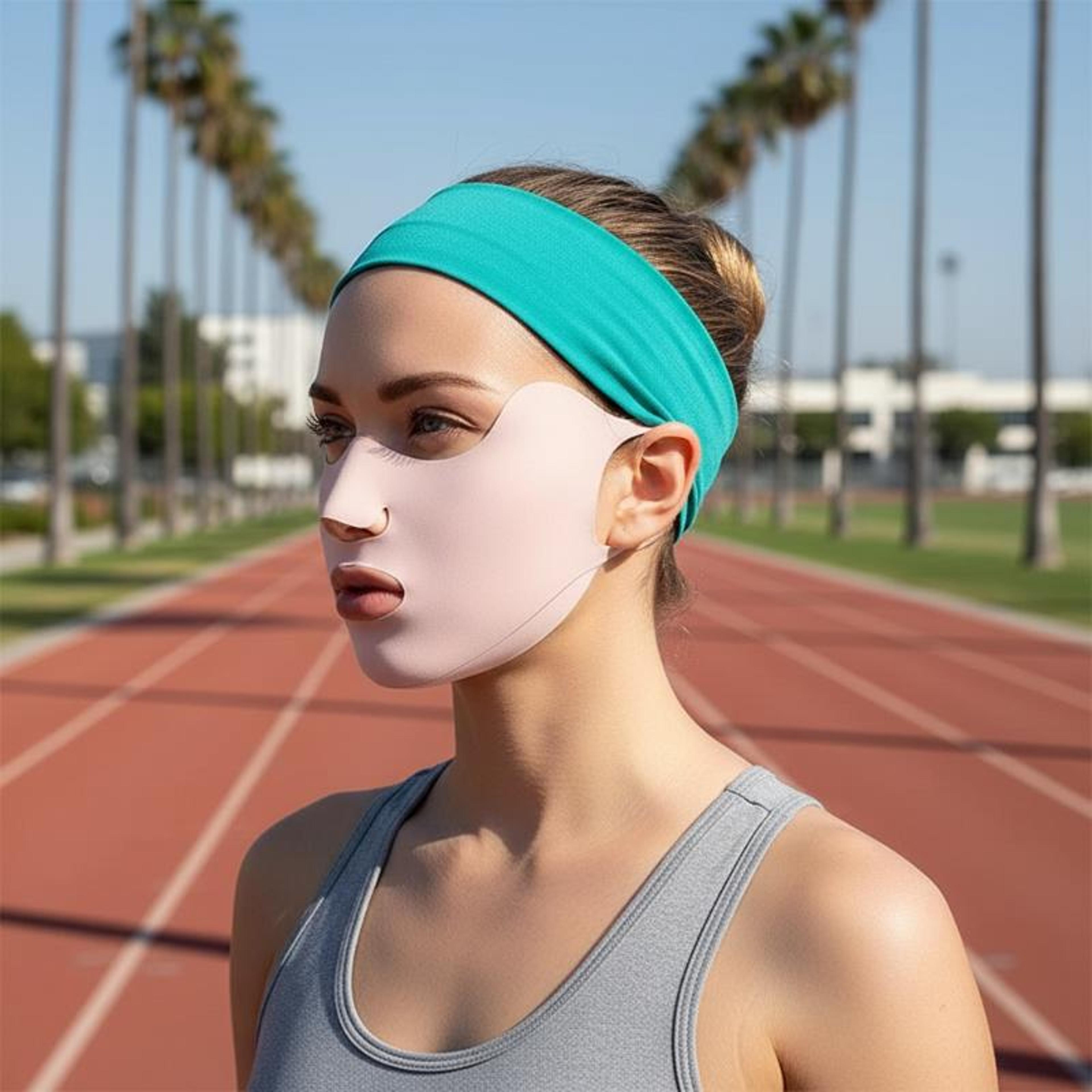 ice silk uv protection face mask set reusable breathable outdoor running & cycling mask