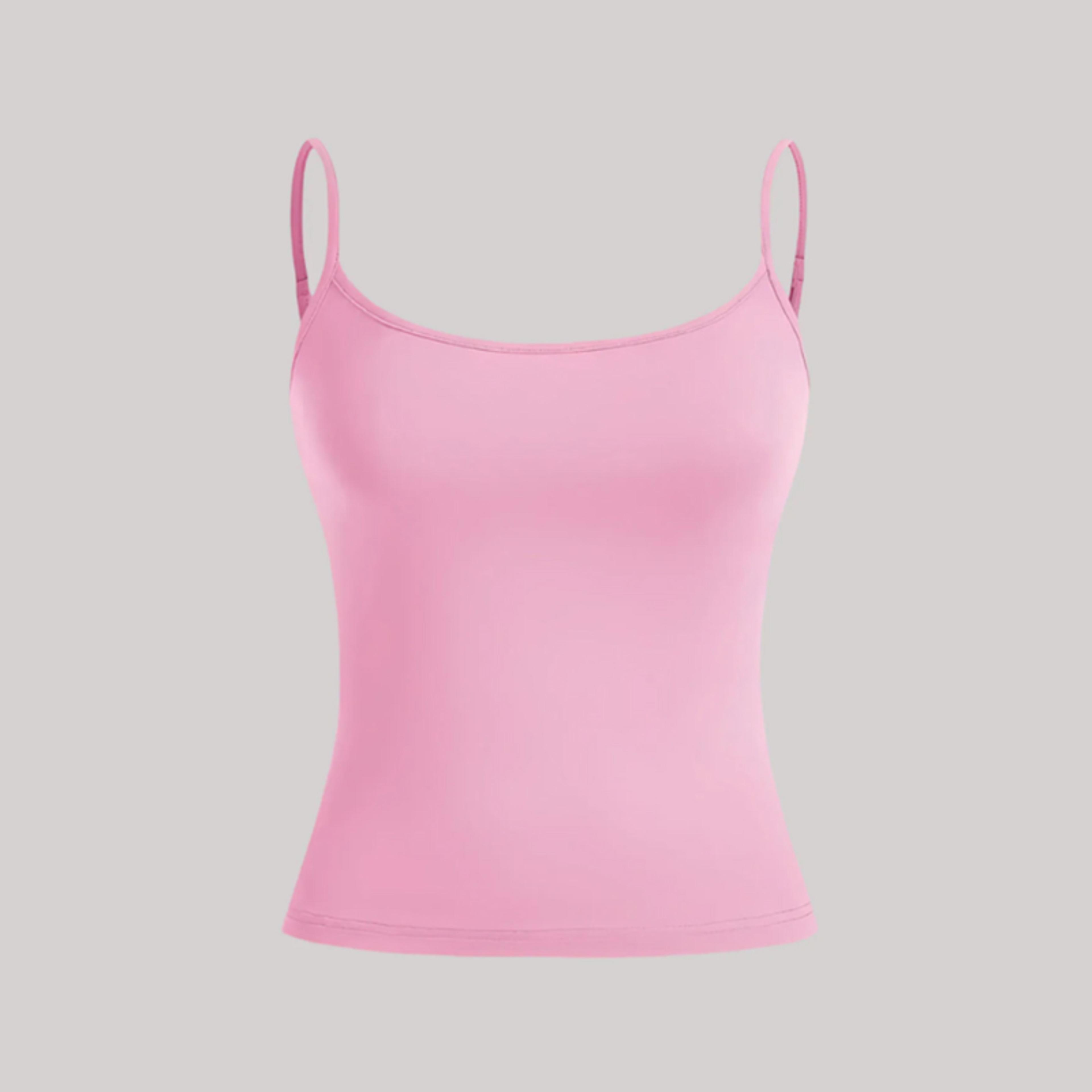blush elegance backless cami top pink camisole, backless tank top & summer fashion essential