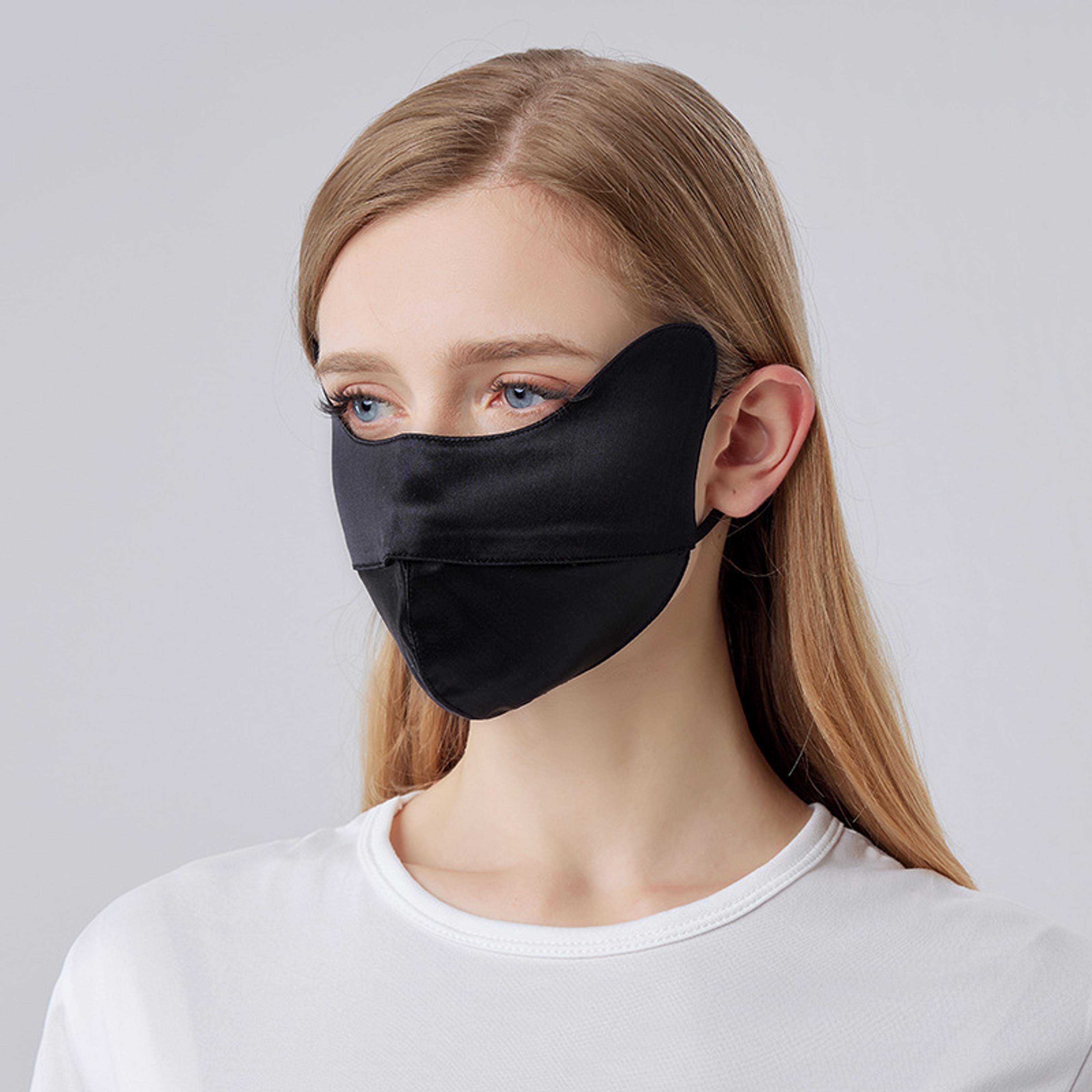 mulberry silk uv protection face mask & eye shield for breathable anti wrinkle comfort
