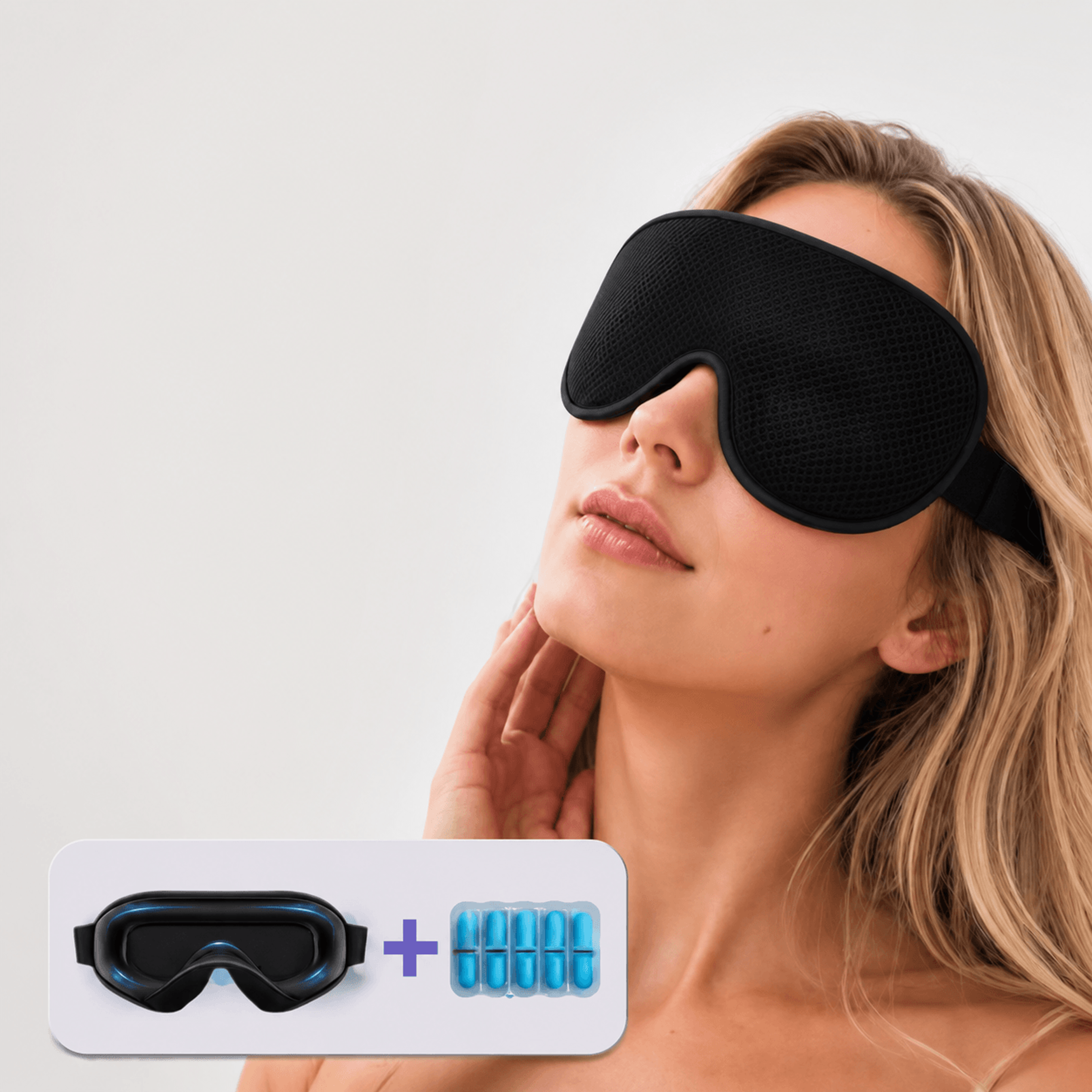 contoured sleep mask with earplugs breathable blackout eye mask for travel & deep sleep