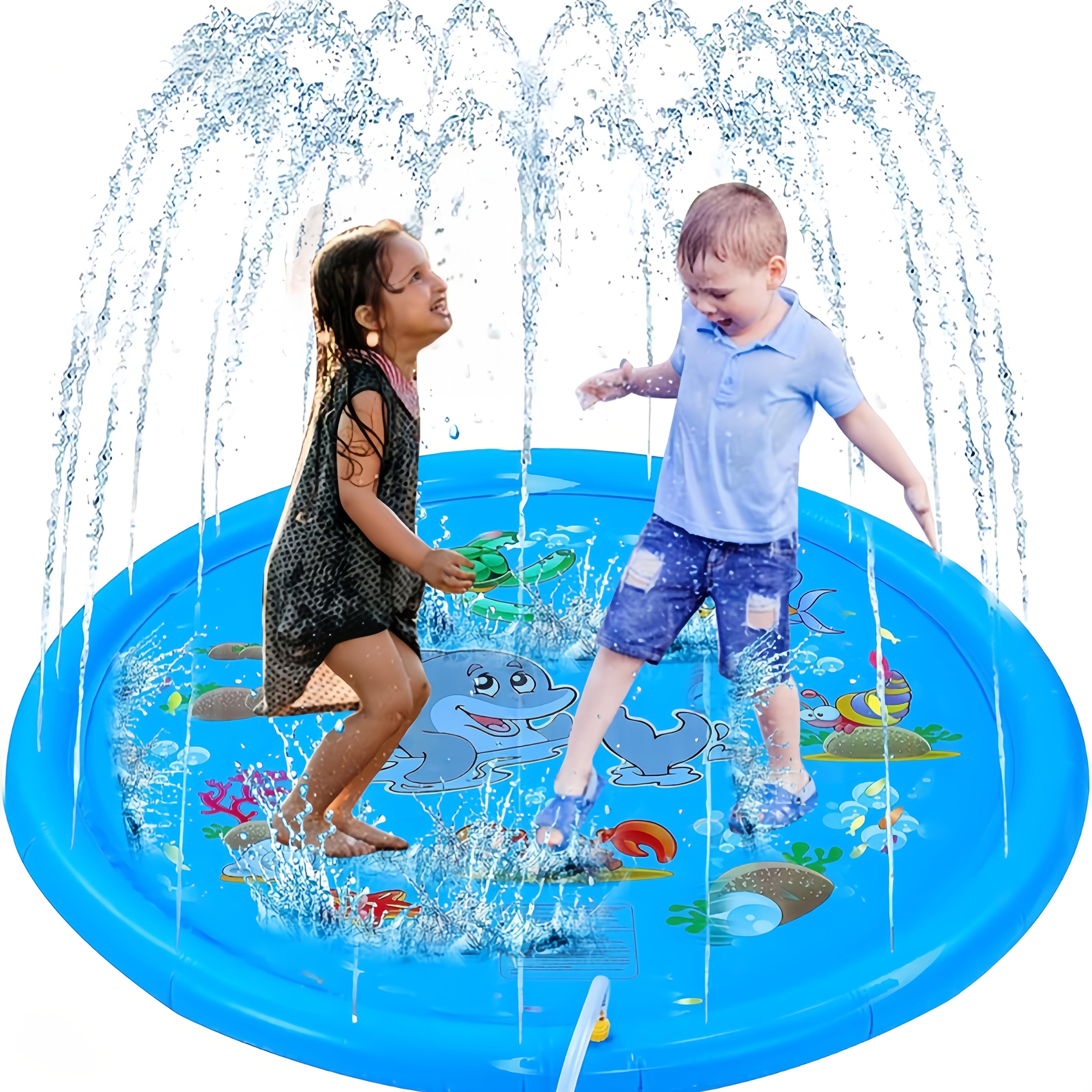 splash bloom kids inflatable splash pad & sprinkler play mat for backyard summer fun